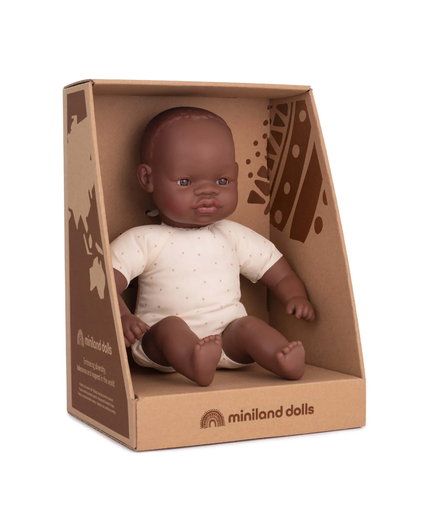 Miniland African Soft Body Doll 32Cm Boxed Cheap