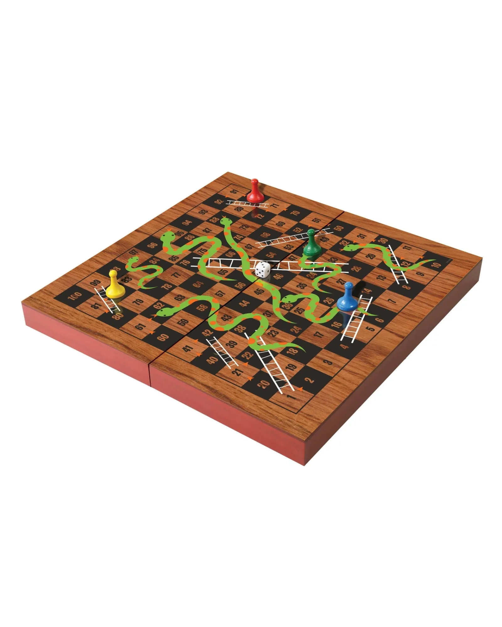 Ambassador Folding Wood Snakes Ladders Set Best Sale
