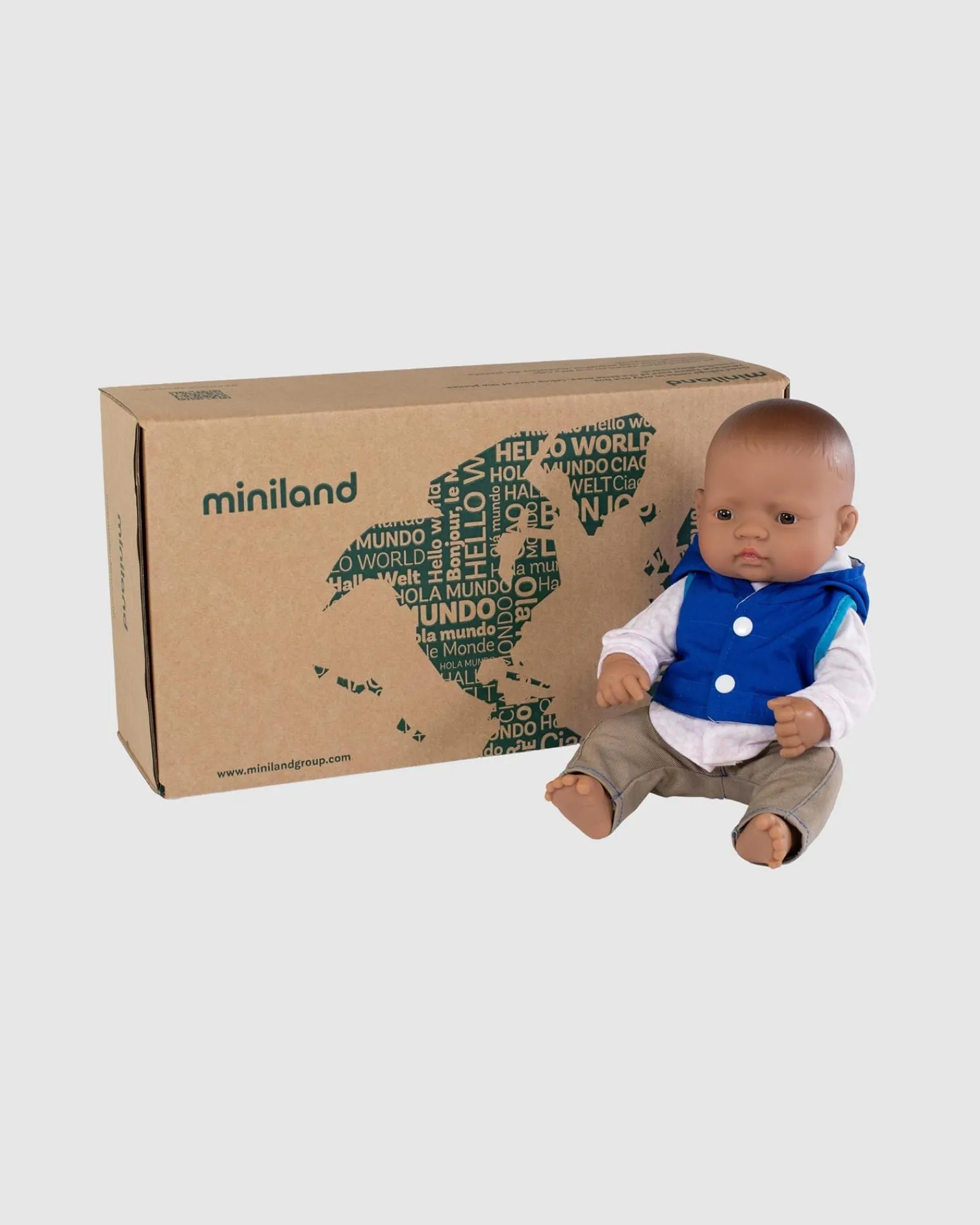 Miniland Anatomically Correct Baby Doll Latin American Boy And Outfit 32Cm Boxed Online