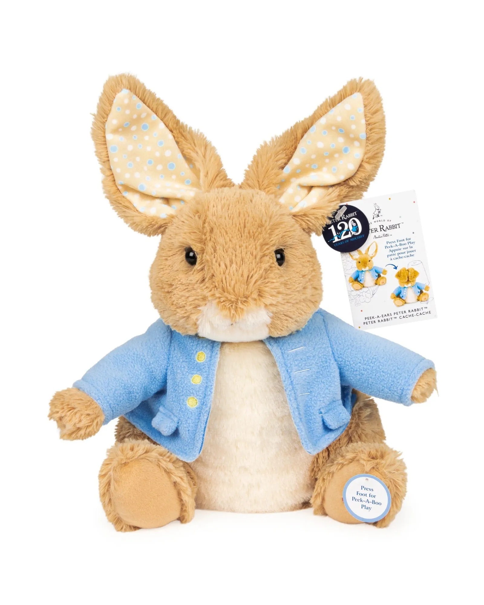 Beatrix Potter Animated Peter Rabbit Peek A Ears Plush Outlet