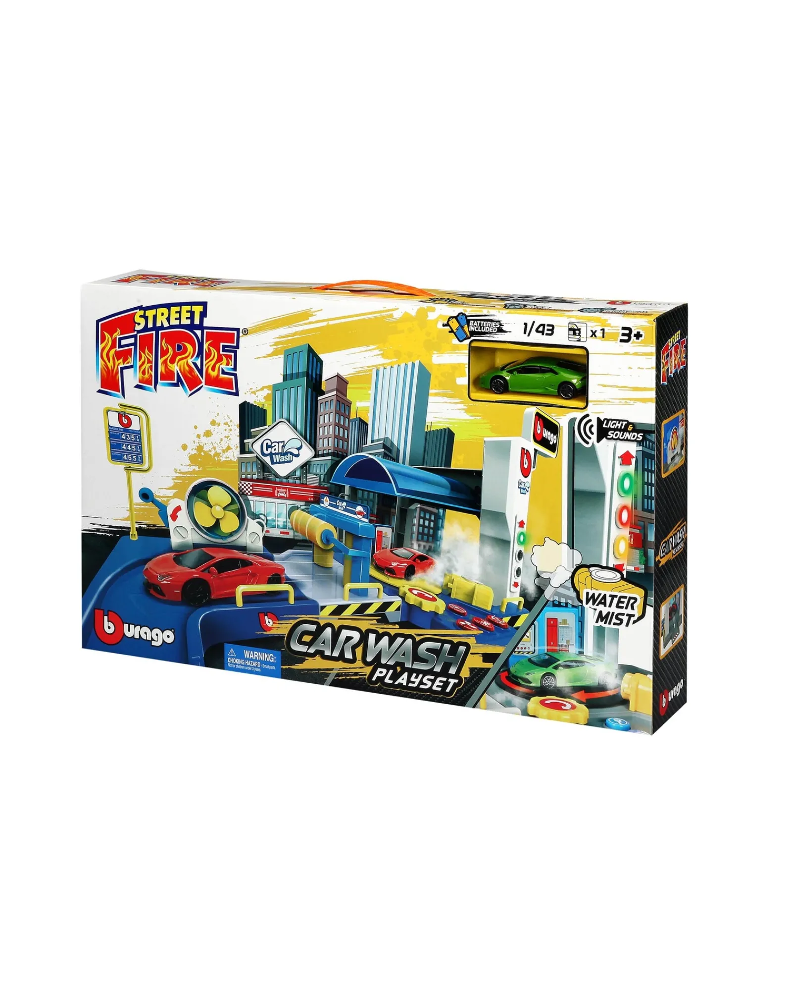 Bburago Street Fire Car Wash Playset Clearance
