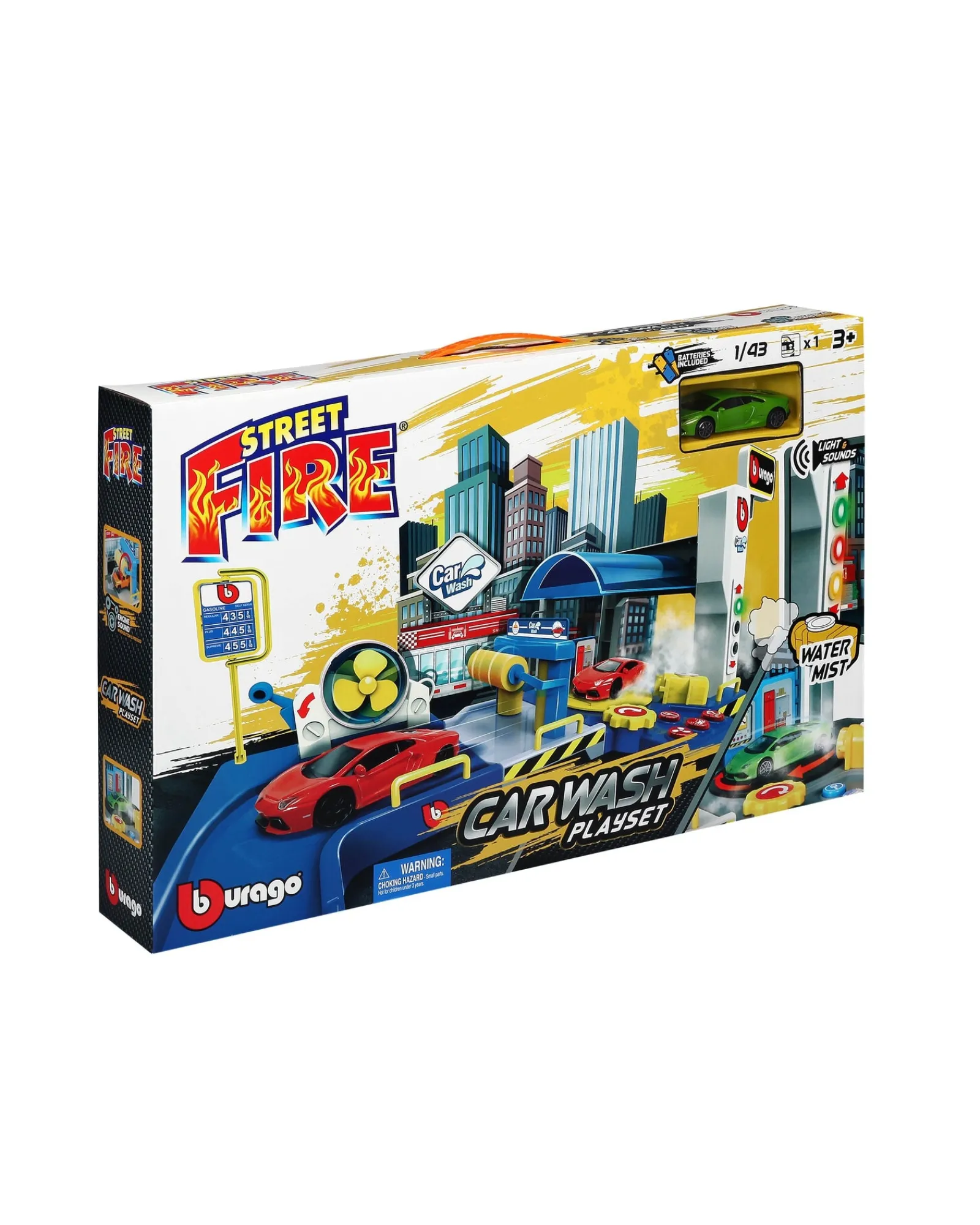 Bburago Street Fire Car Wash Playset Clearance