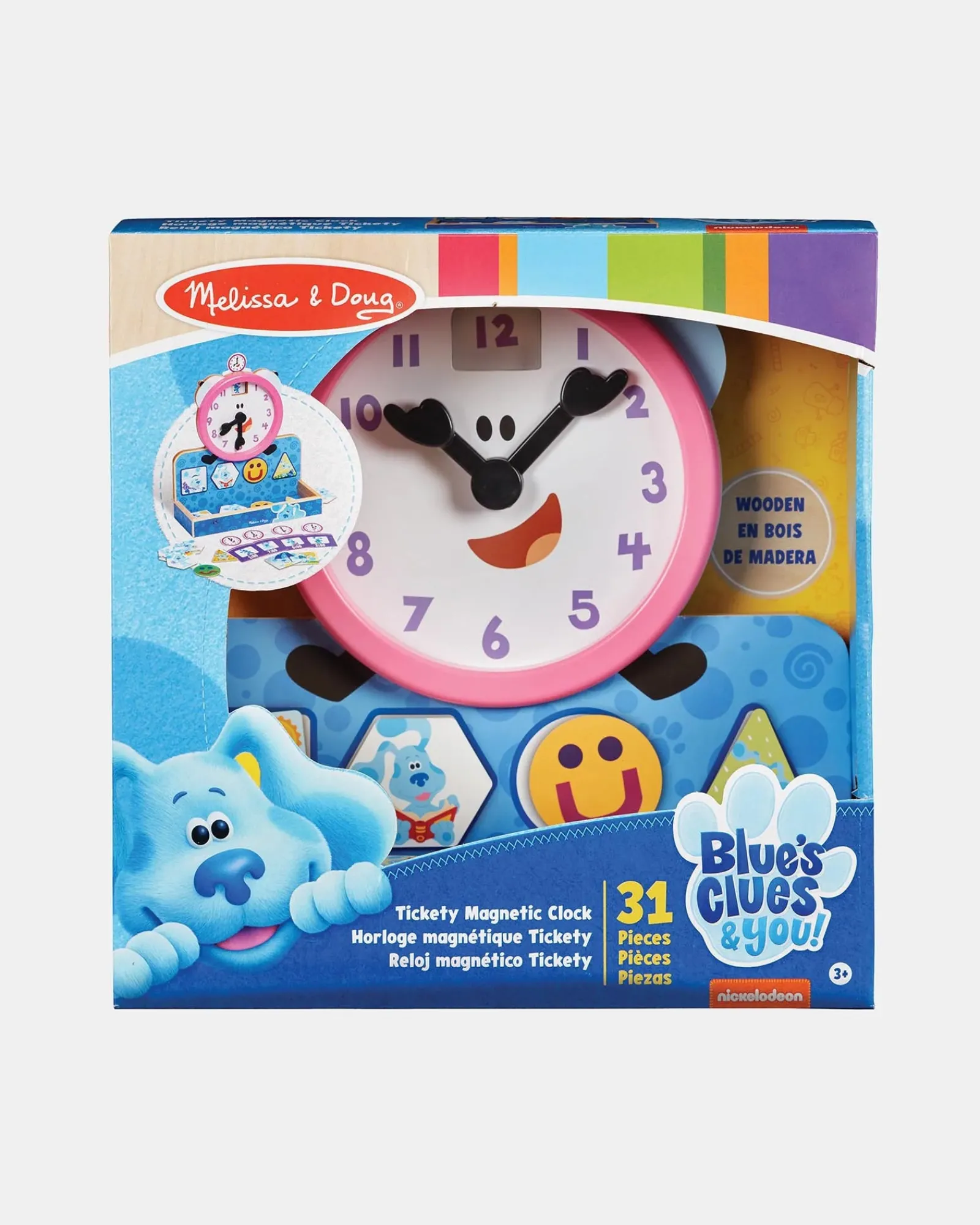 Melissa and Doug Blues Clues You Wooden Tickety Tock Magnetic Clock Sale