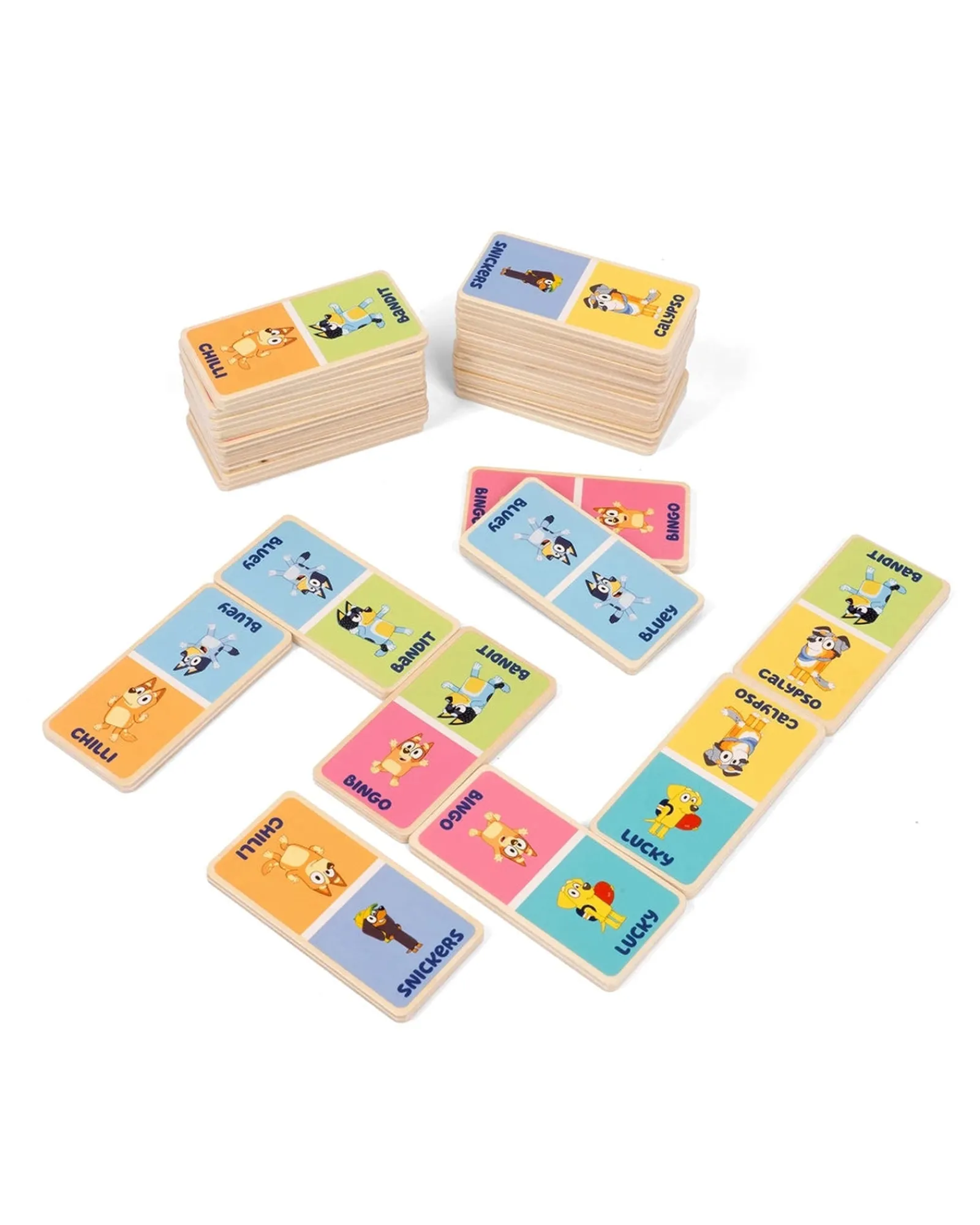 Bluey Wooden Dominoes Set Outlet