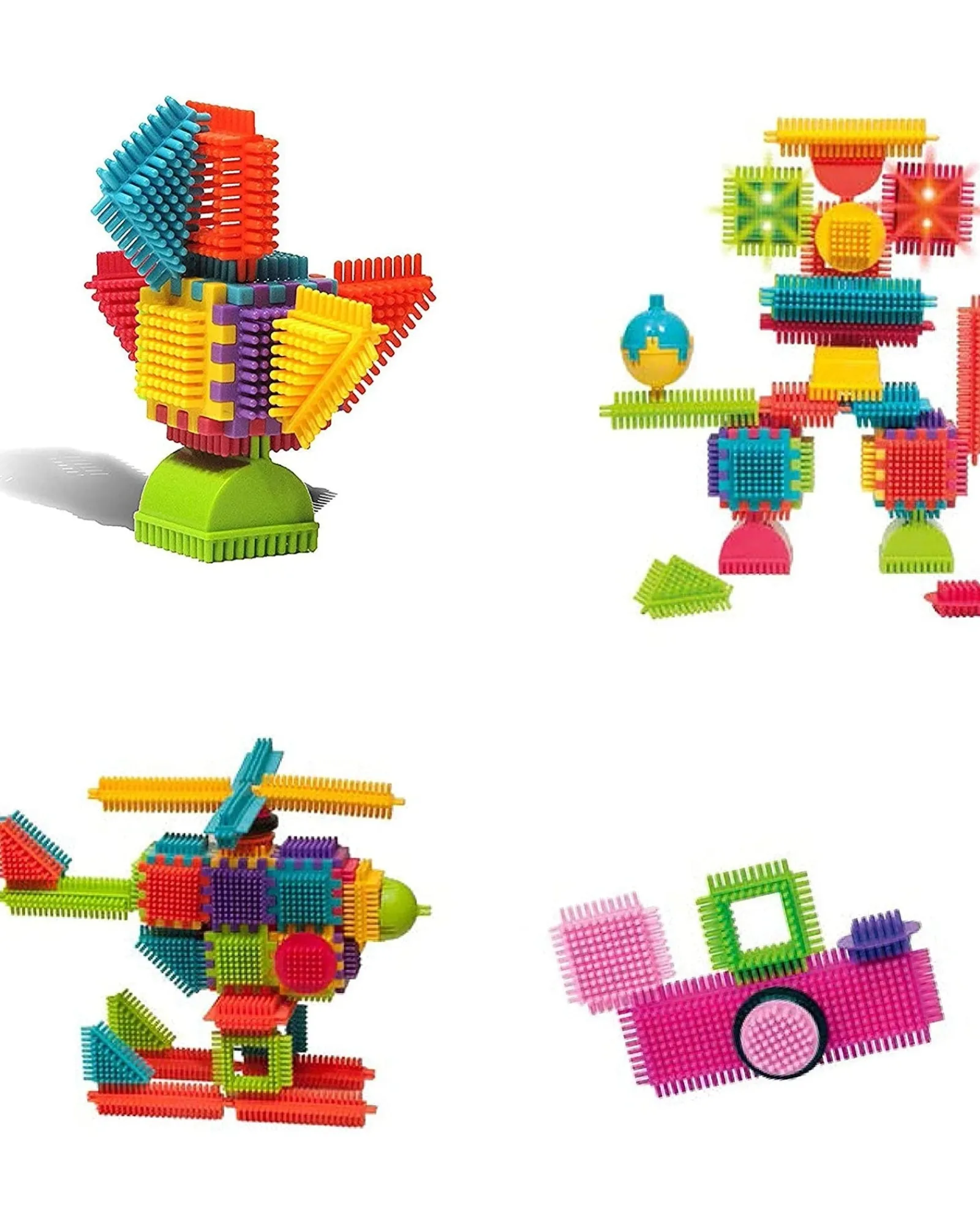 Bright Child Bristle Blocks Light Up 90 Pcs Best