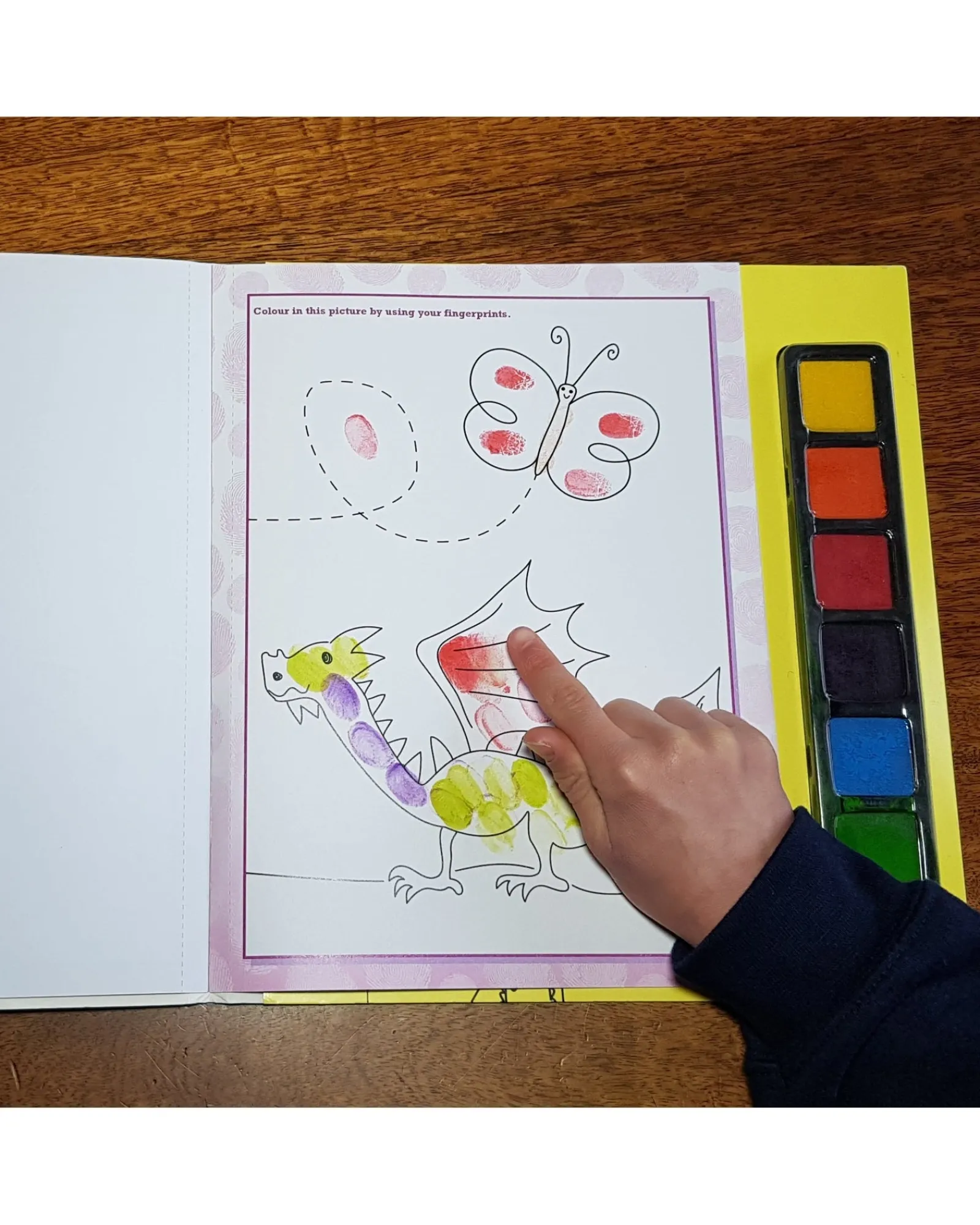 Buddy and Barney Finger Print Buddies Book Unicorn New