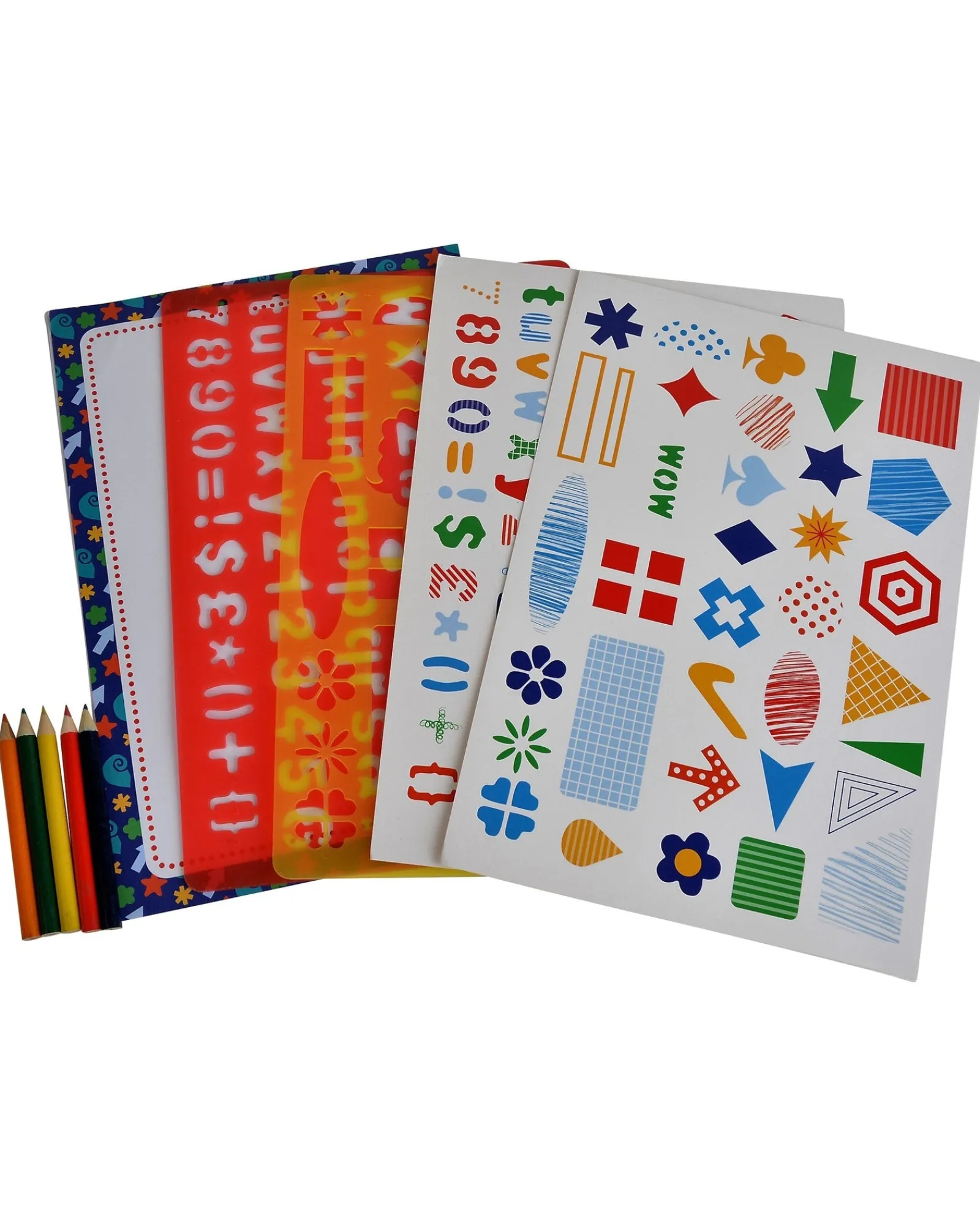 Buddy and Barney Stencil And Pencil Double Alphabet And Shapes Cheap