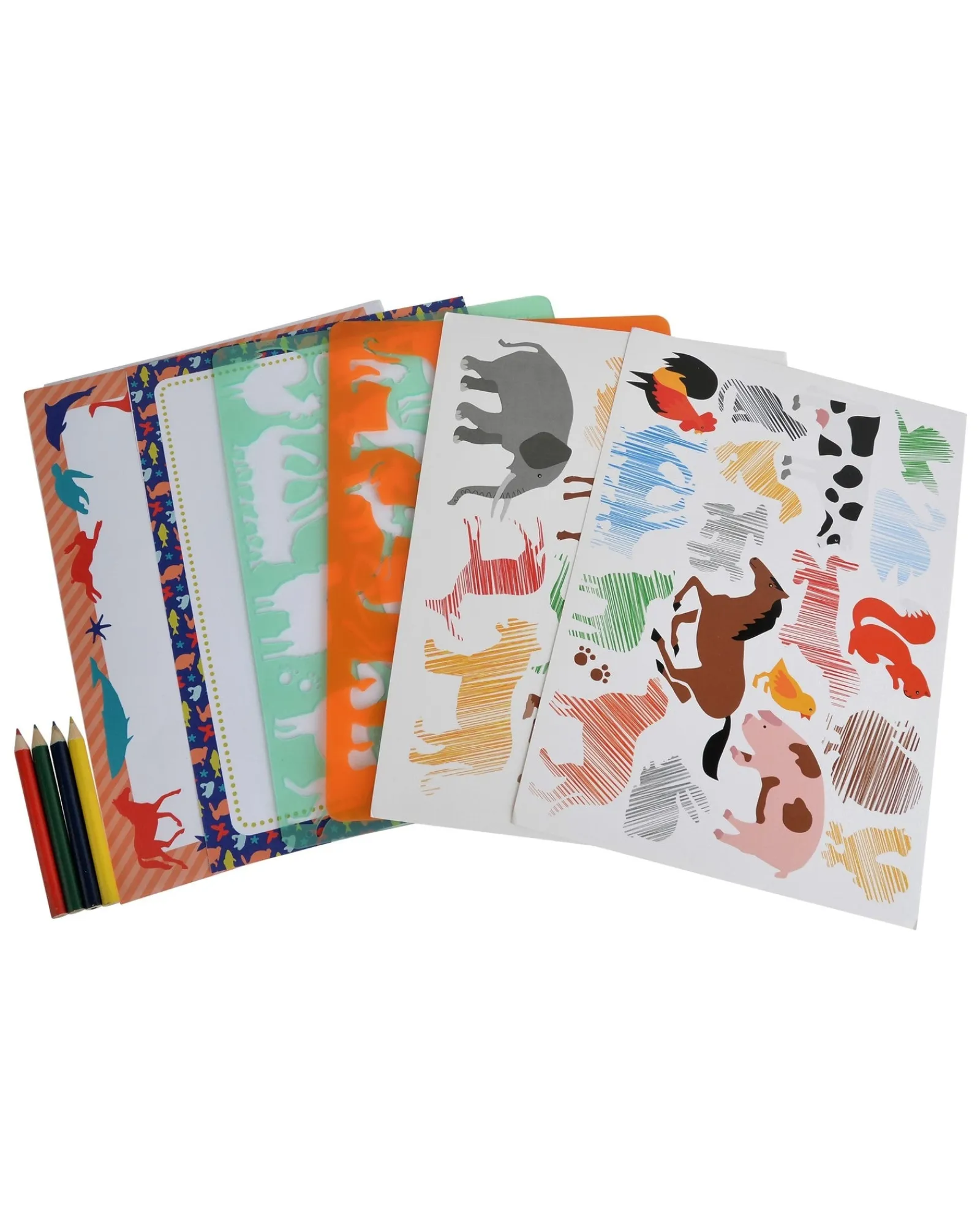 Buddy and Barney Stencil And Pencil Double Pack Animals Best