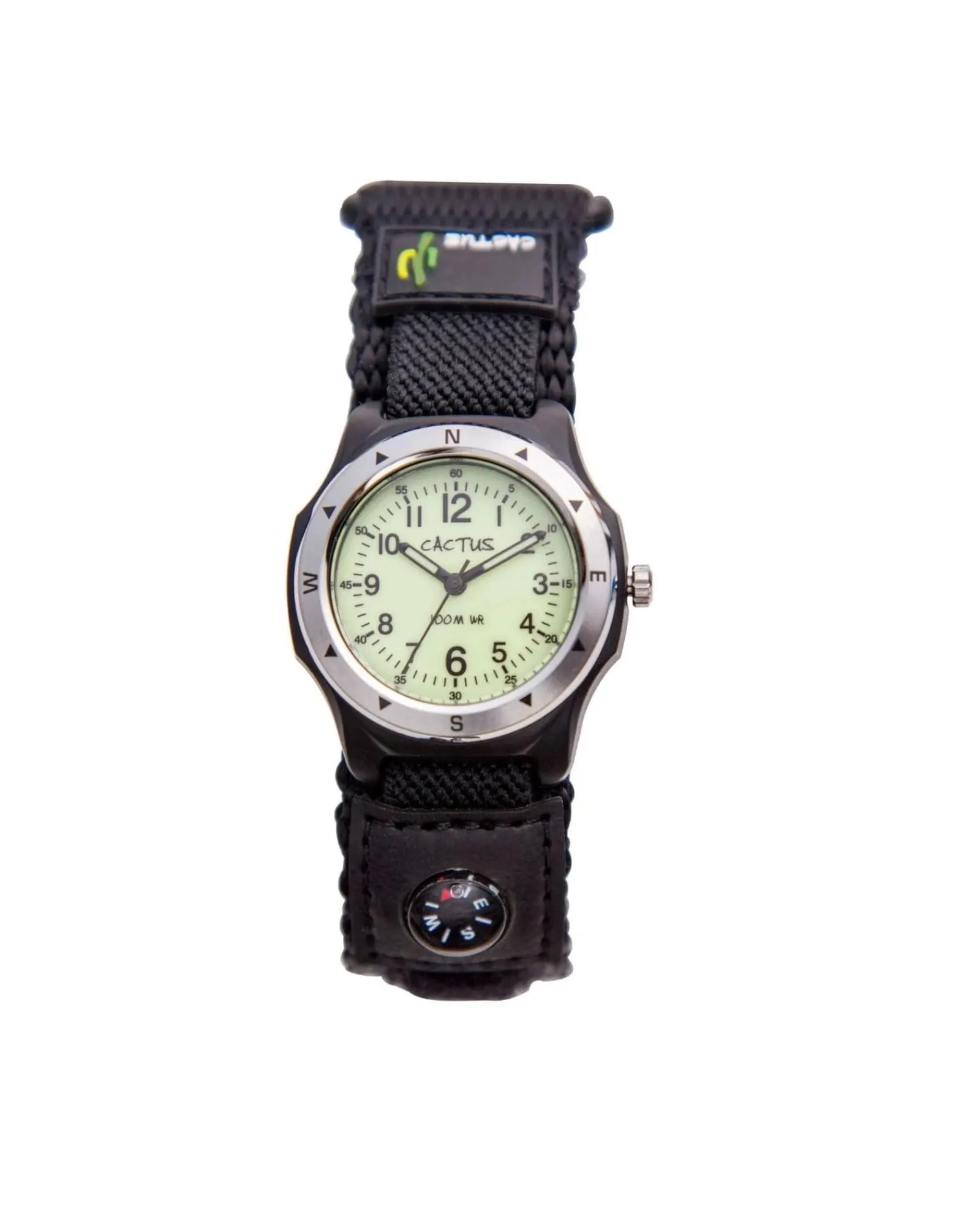 Cactus Cac-65-M01 Black Analogue / Compass On Band Fashion