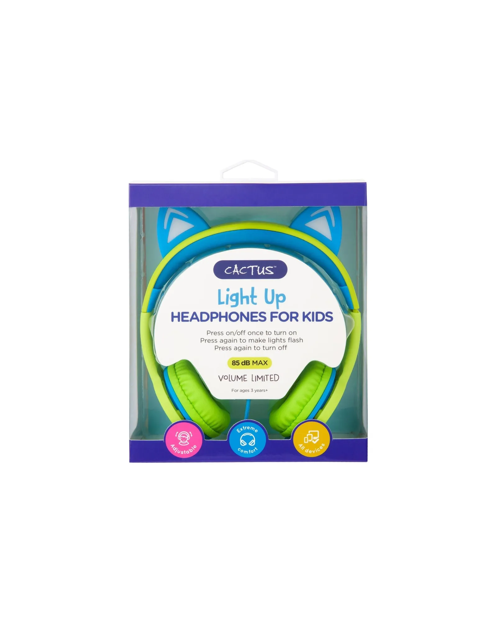 Cactus Limeblue Light Up Headphones Store