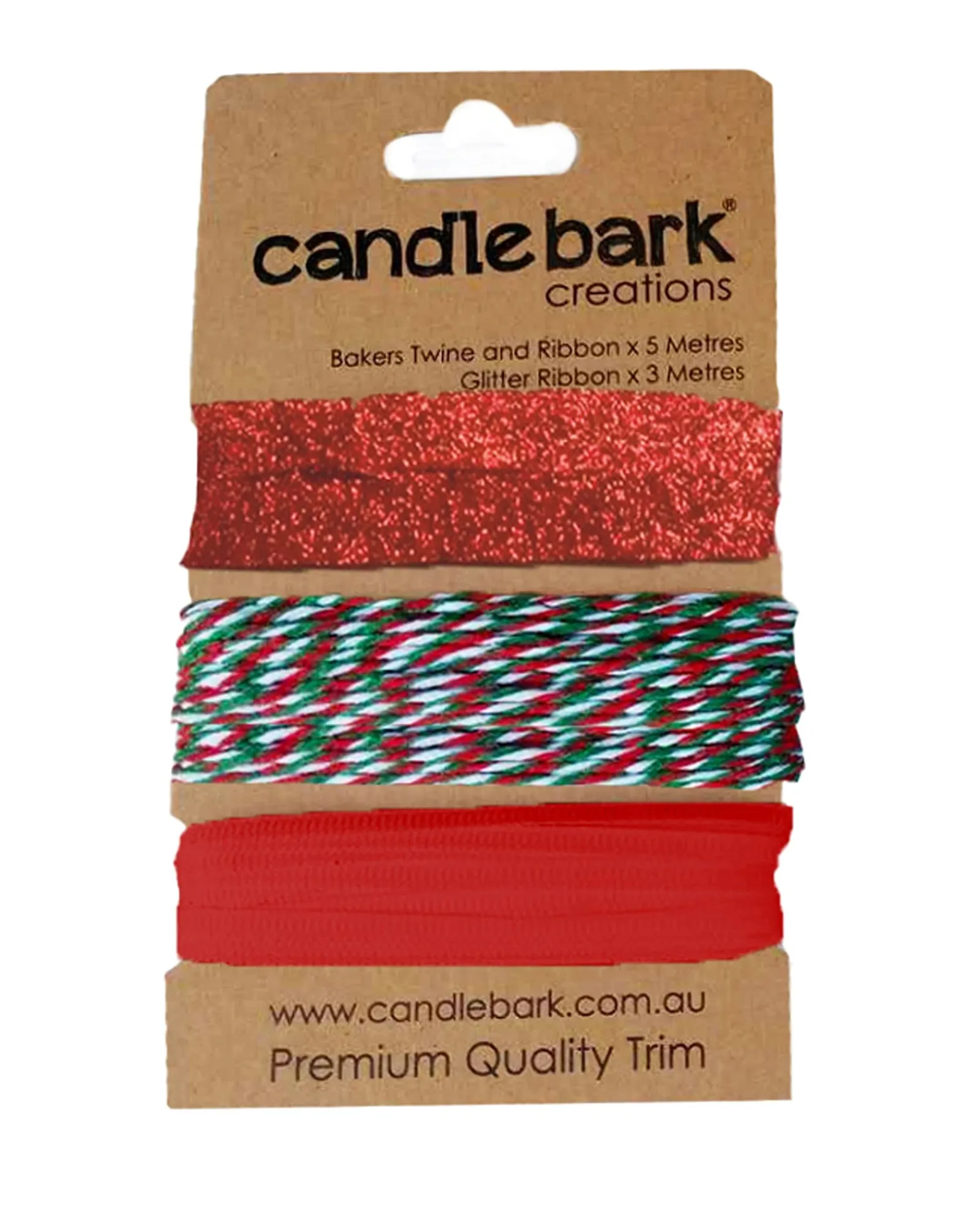 Candle Bark Red And Green Trim Fashion