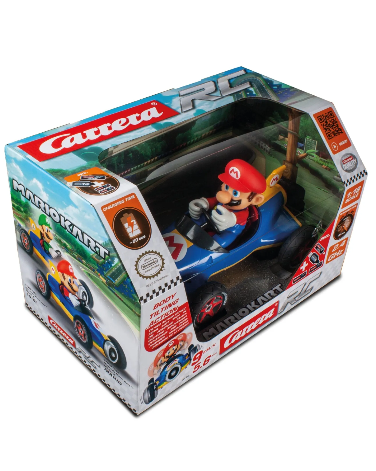 Carrera Rc Mario Kart Mach 8 Mario 2.4 Ghz And Usb Outlet
