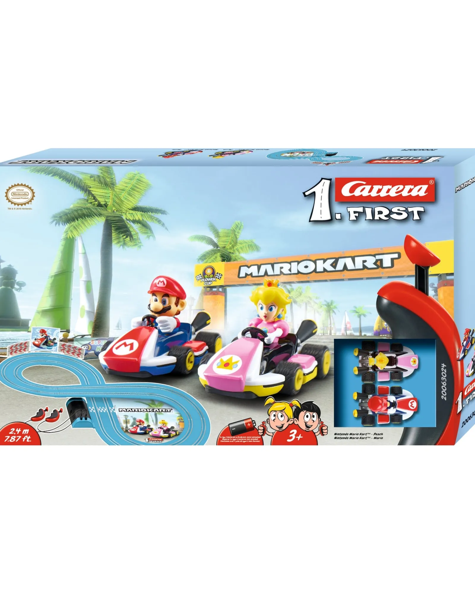 Carrera 1St Battery Set Mariokart Mario And Peach 2.4M Track Online