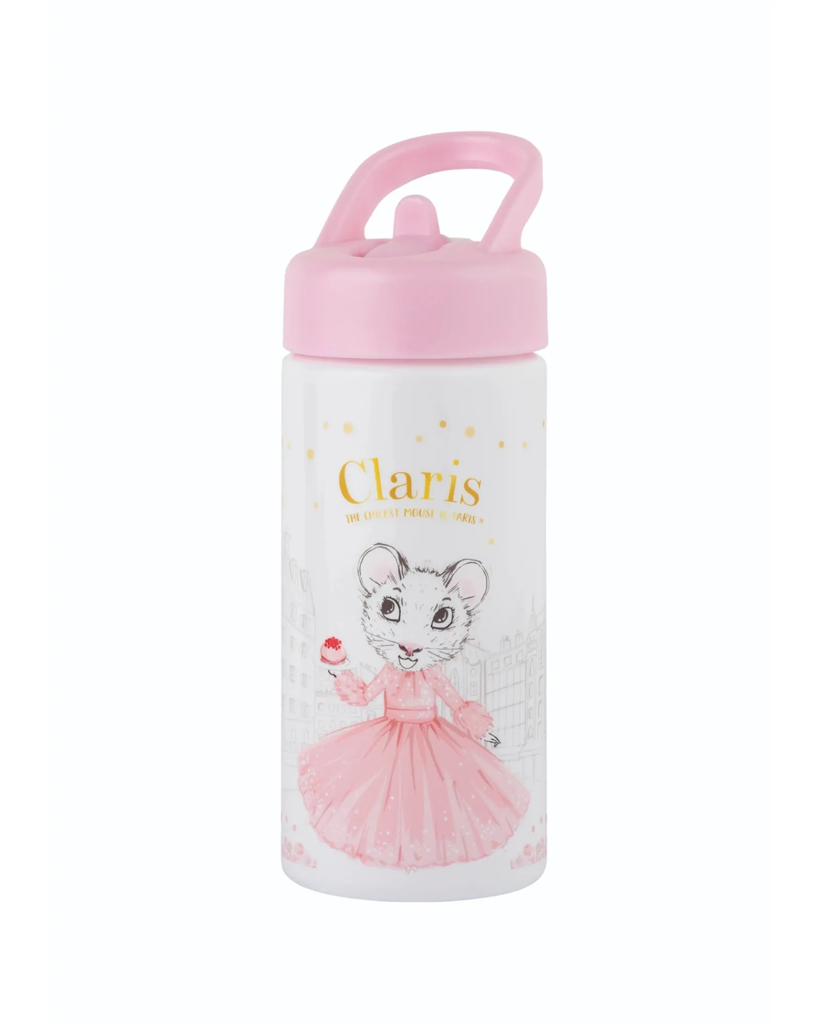CLARIS THE MOUSE Claris Drink Bottle With Straw Clearance