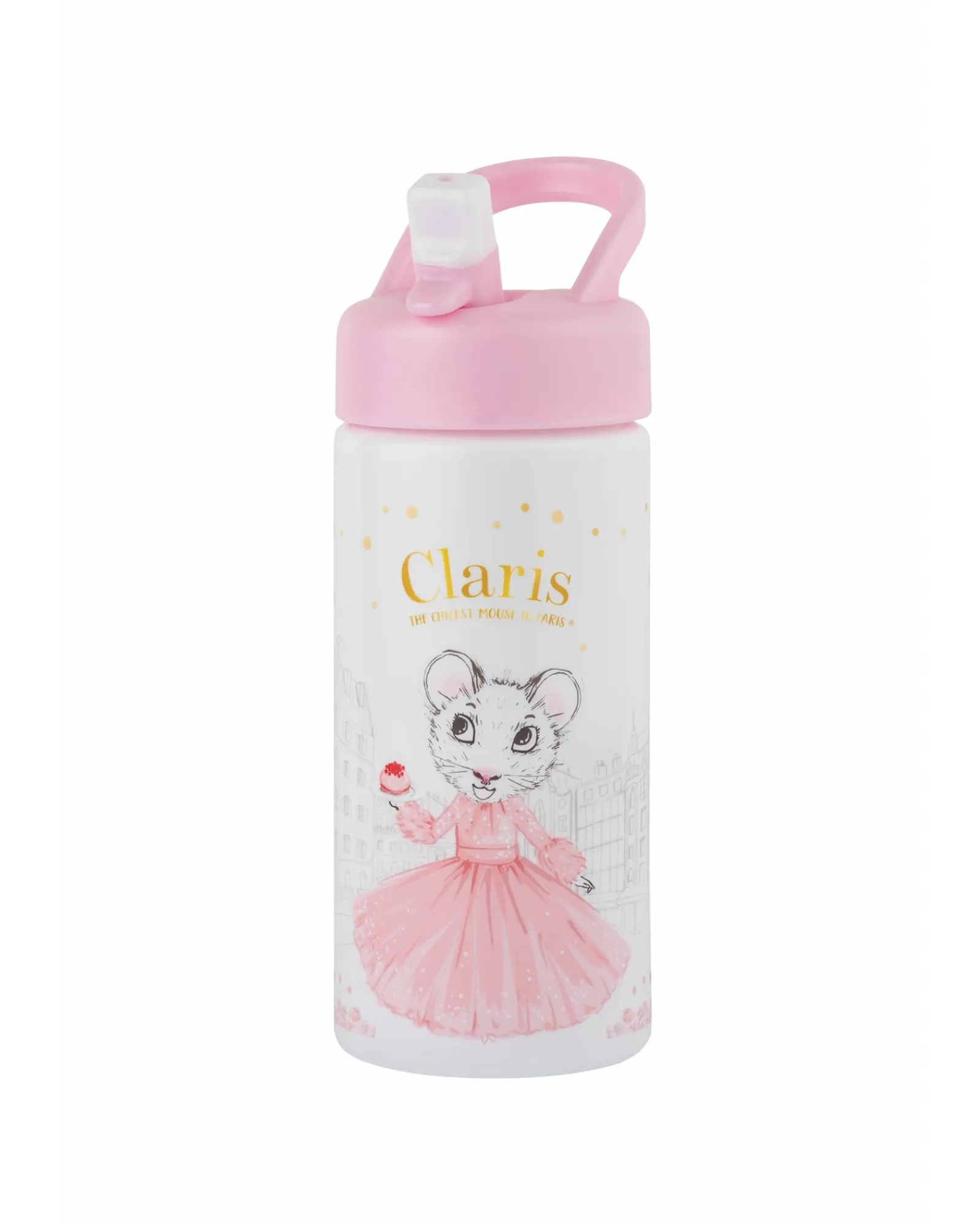 CLARIS THE MOUSE Claris Drink Bottle With Straw Clearance