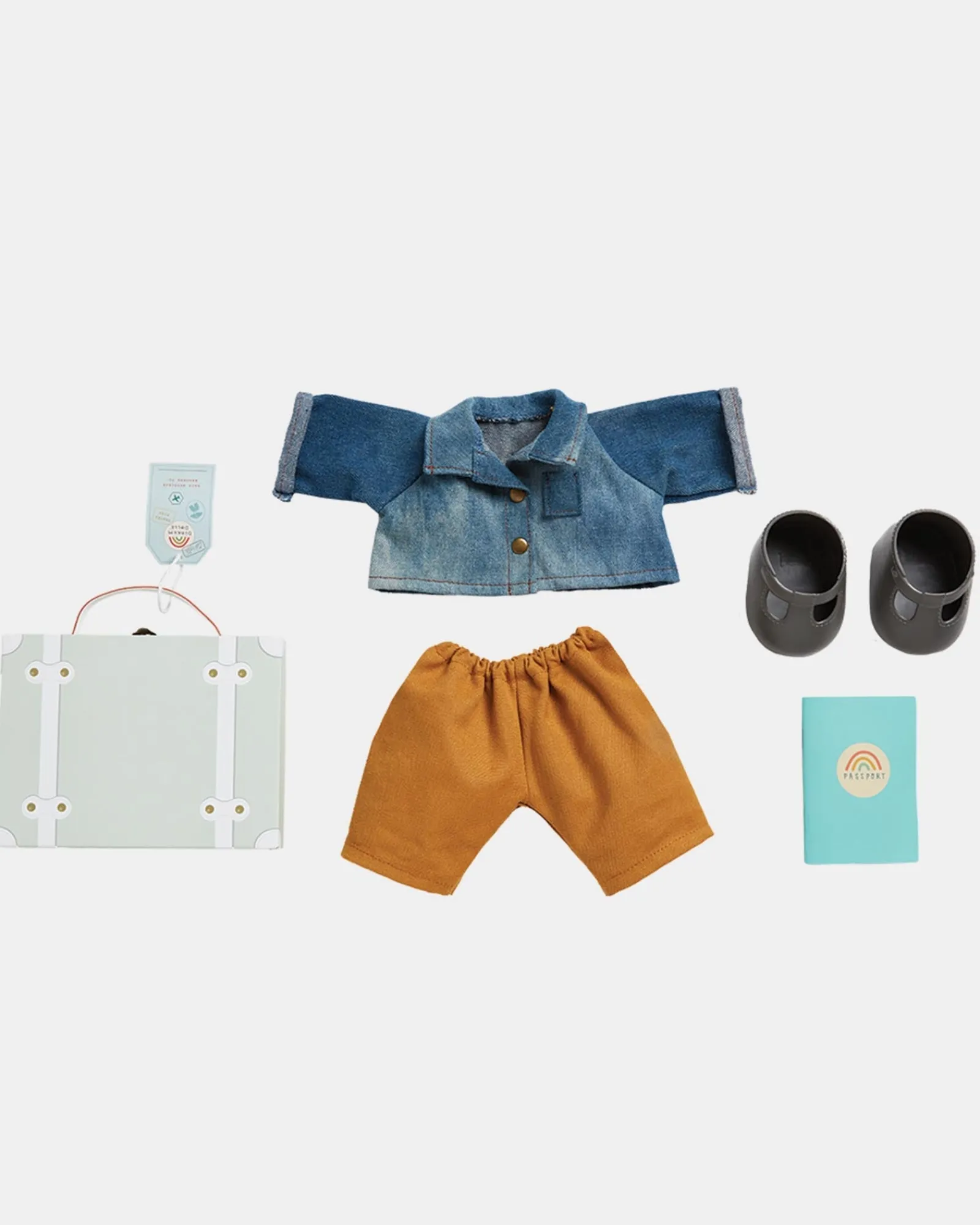 Olli Ella Dinkum Doll Travel Togs Sage Sale