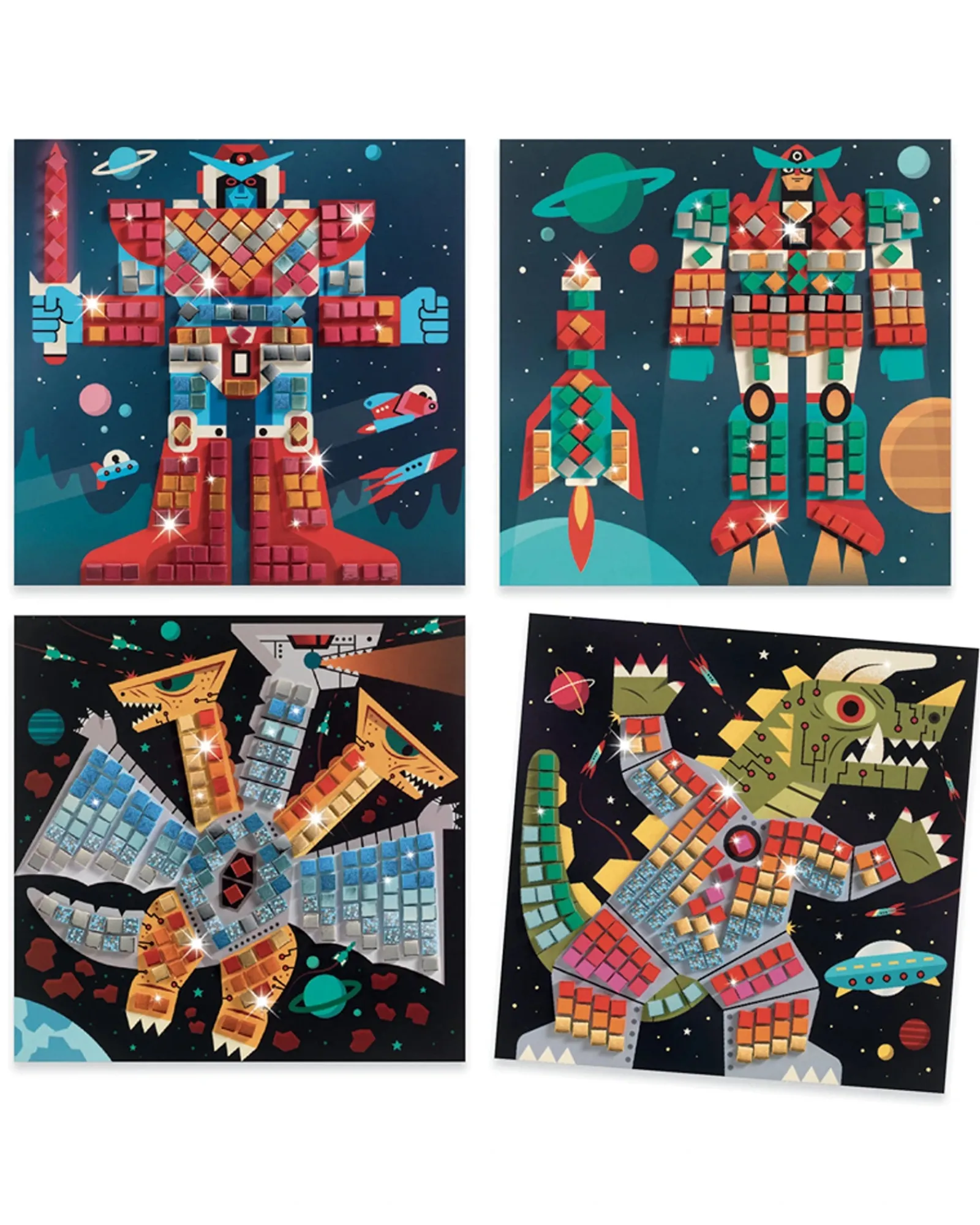 Djeco Collage Mosaic Kit Spac Battle Best