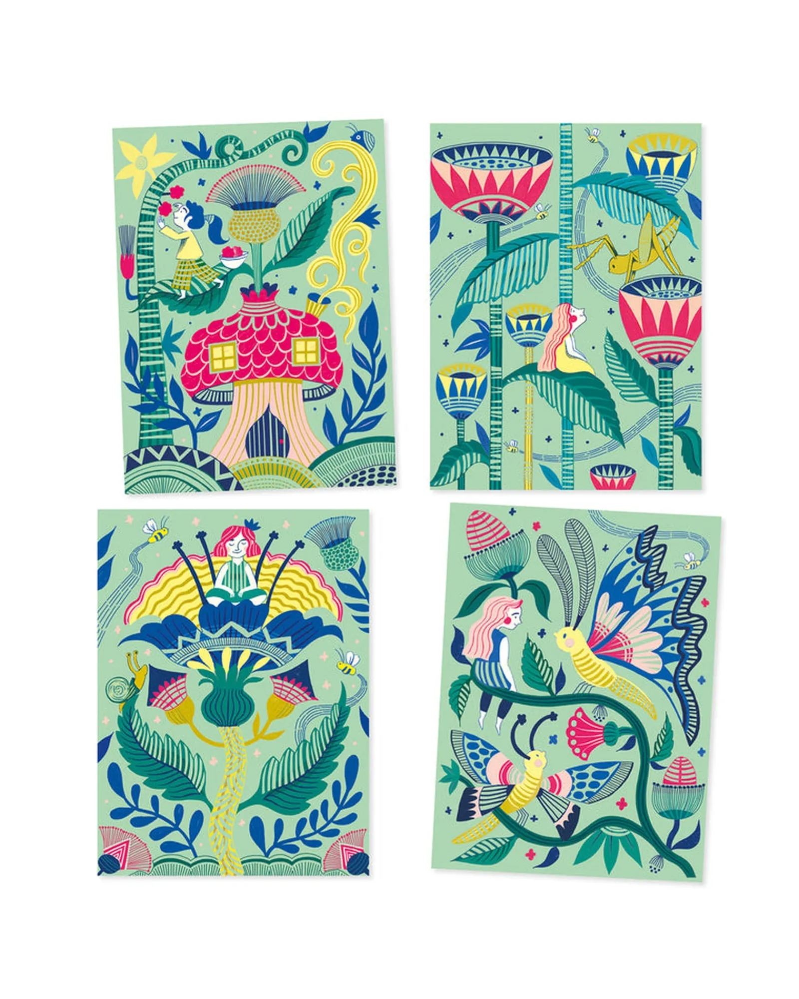 Djeco Fantasy Garden Scratch Cards Hot