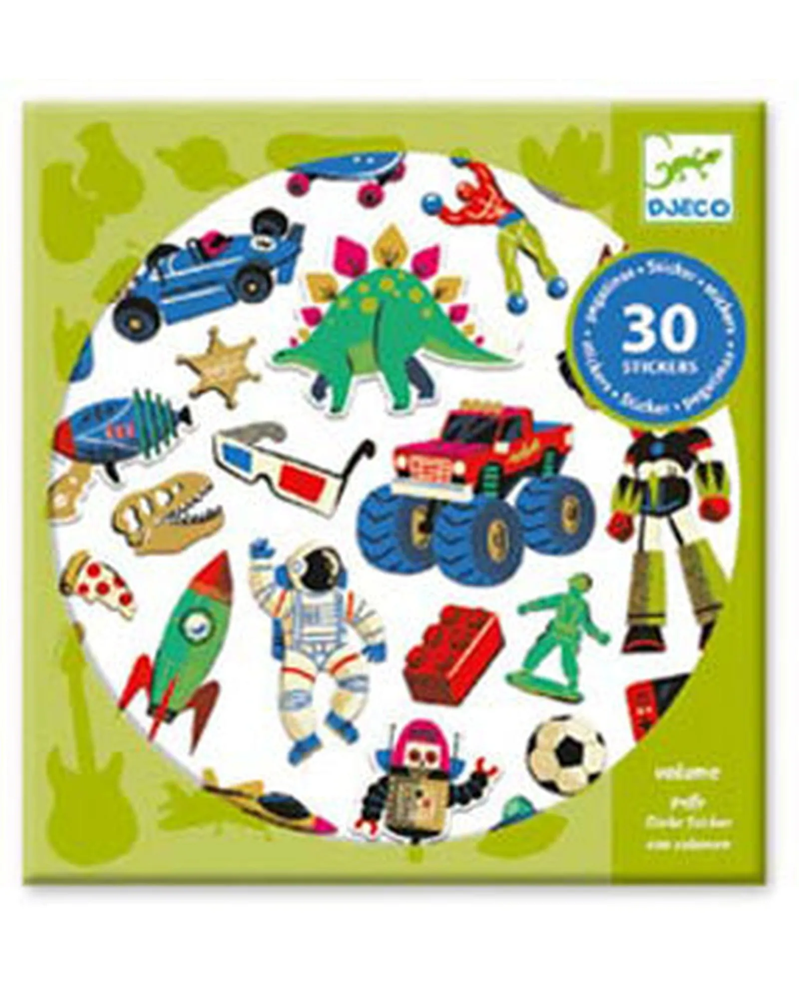 Djeco 30Pc Retro Toys Stickers Clearance