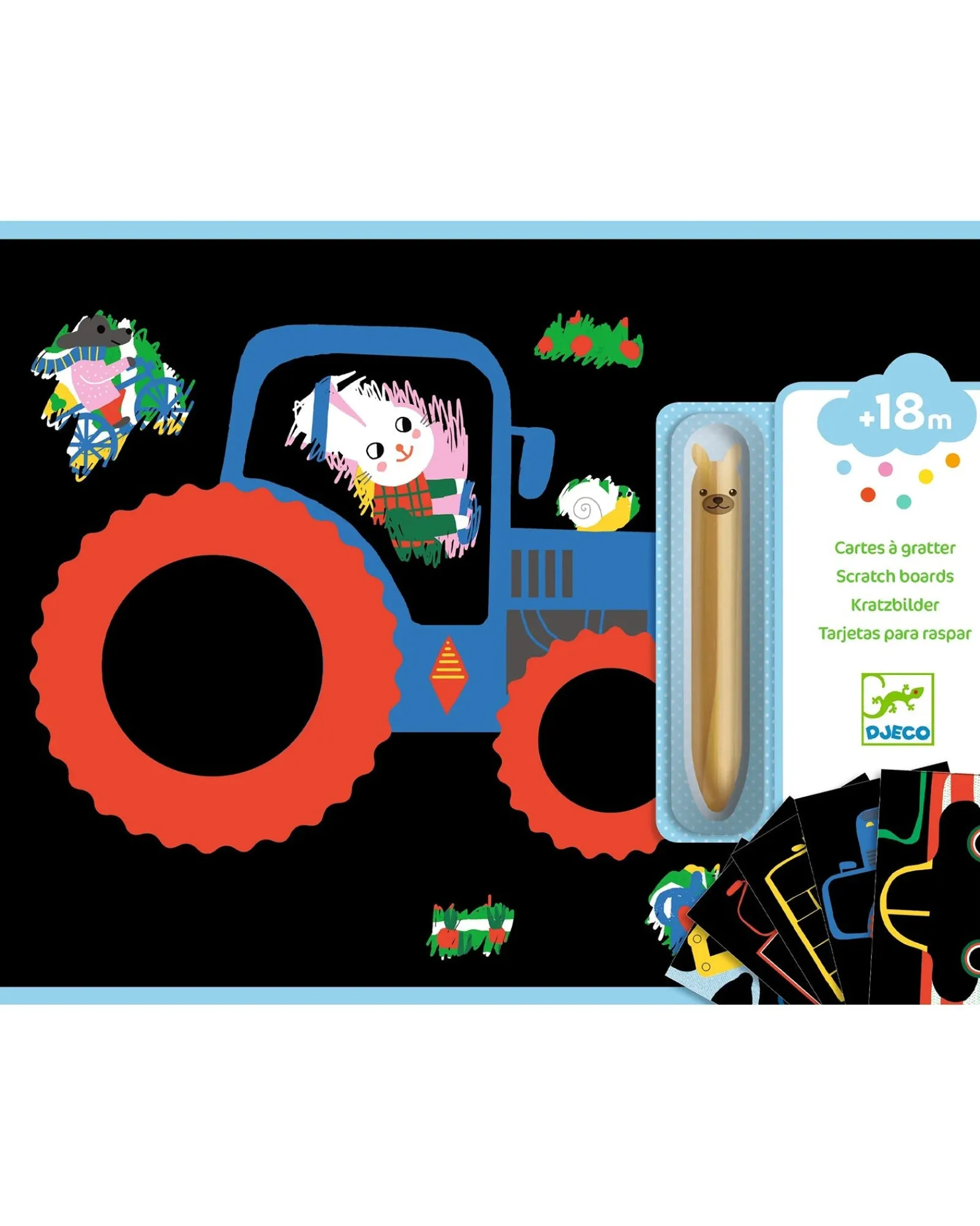 Djeco Scratch Card Learning Vehicle Discount