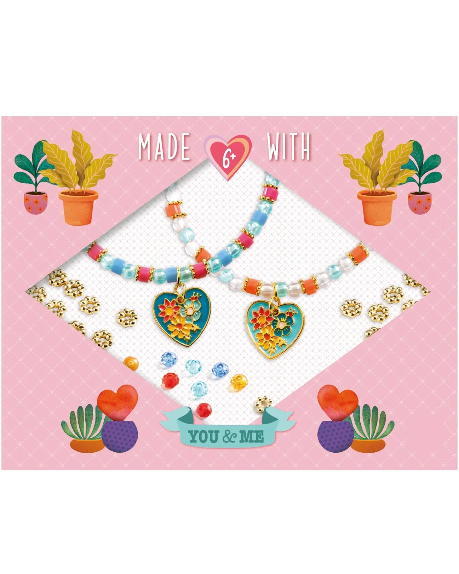 Djeco You And Me Beads Heart Threading Hot