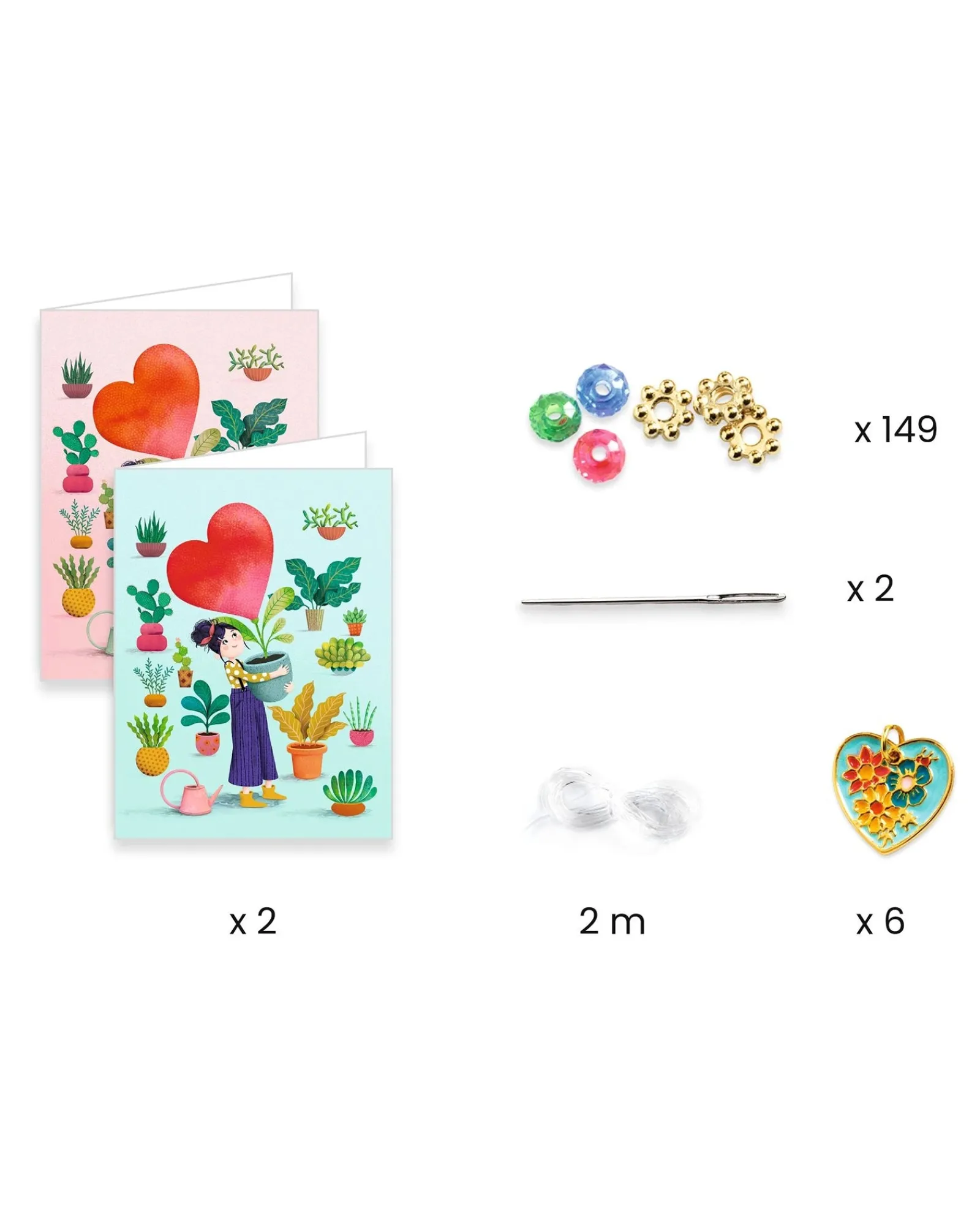 Djeco You And Me Beads Heart Threading Hot