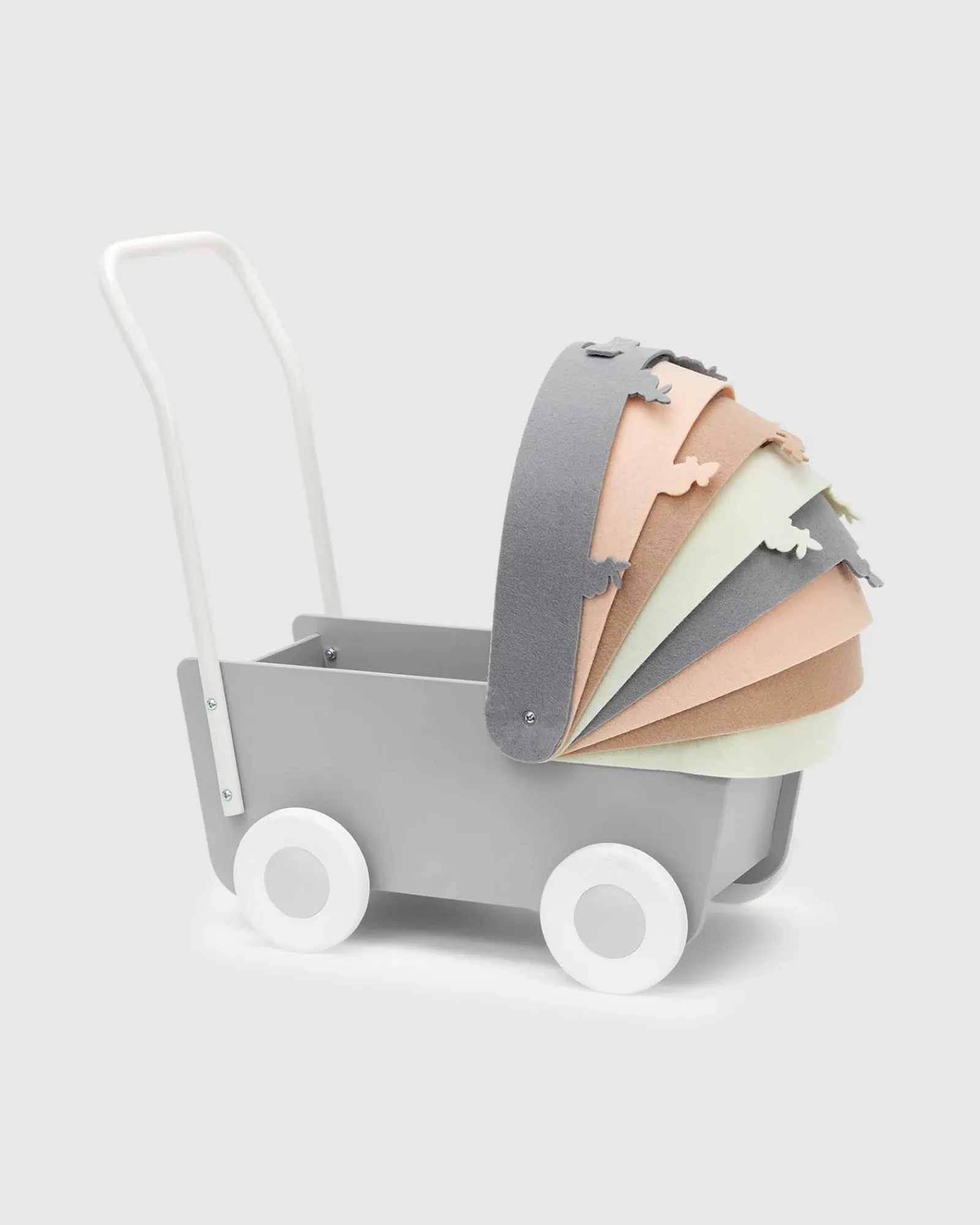 Micki Dolls Pram Wood With Felt Concertina Hood Discount