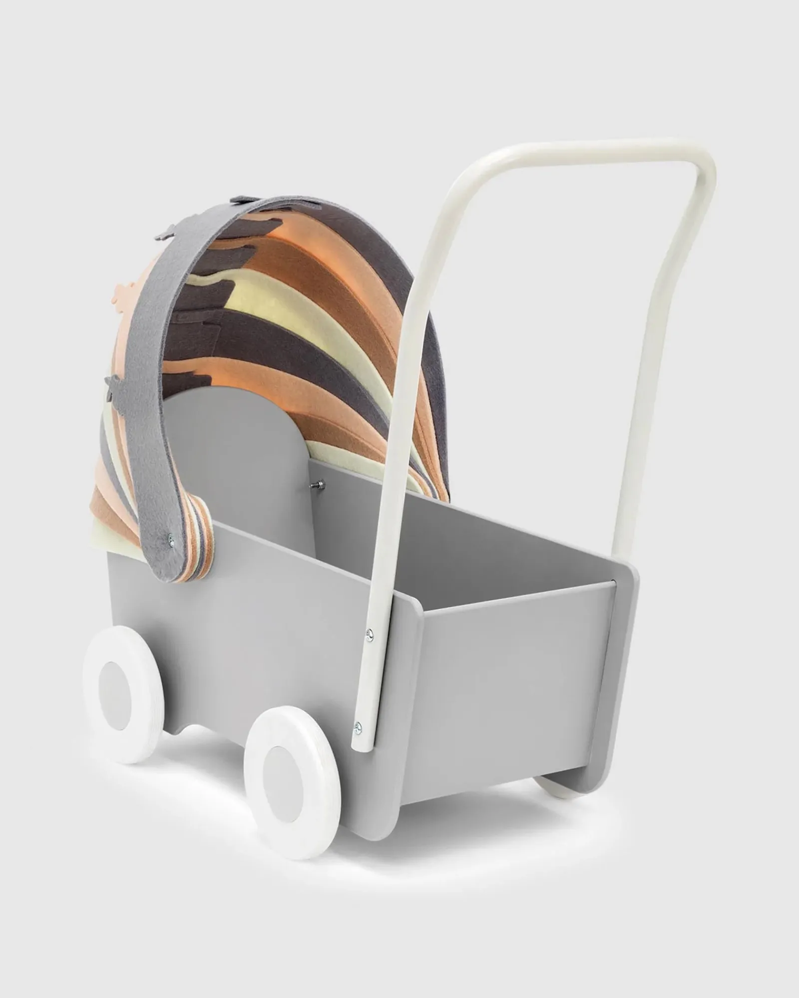 Micki Dolls Pram Wood With Felt Concertina Hood Discount