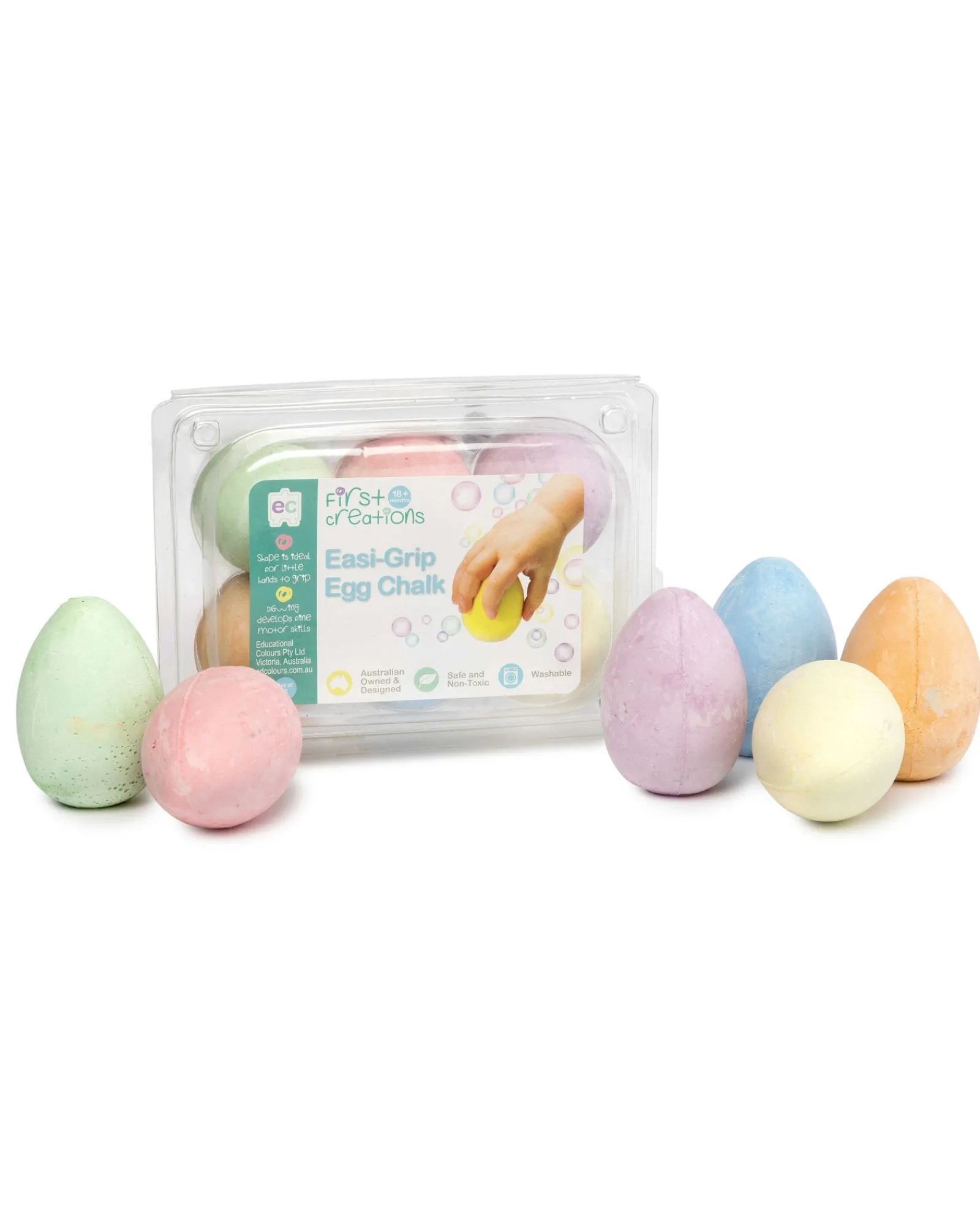 First Creations Easi Egg Chalk 6Pk Store