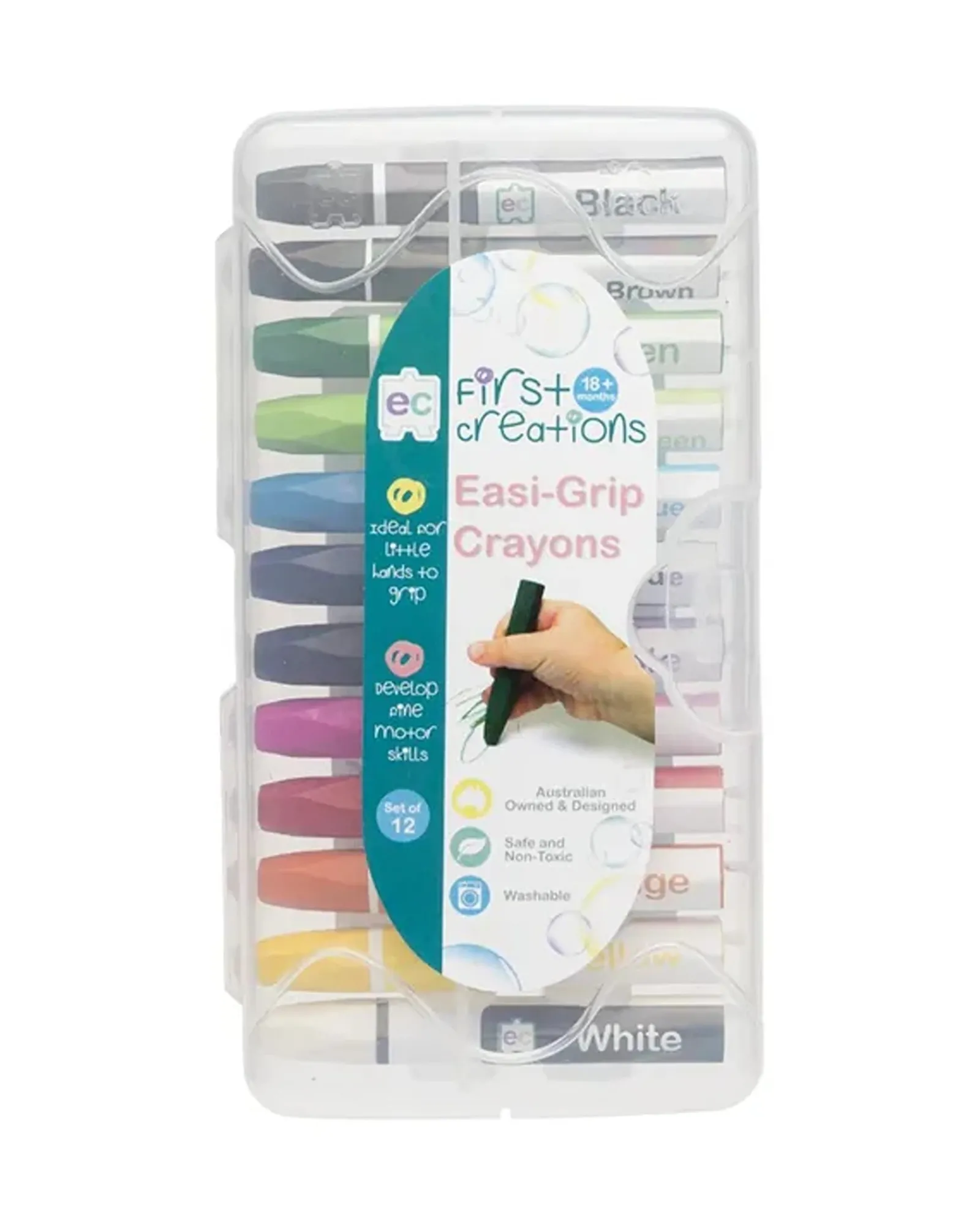 First Creations Easi Grip Crayons 12Pk Cheap