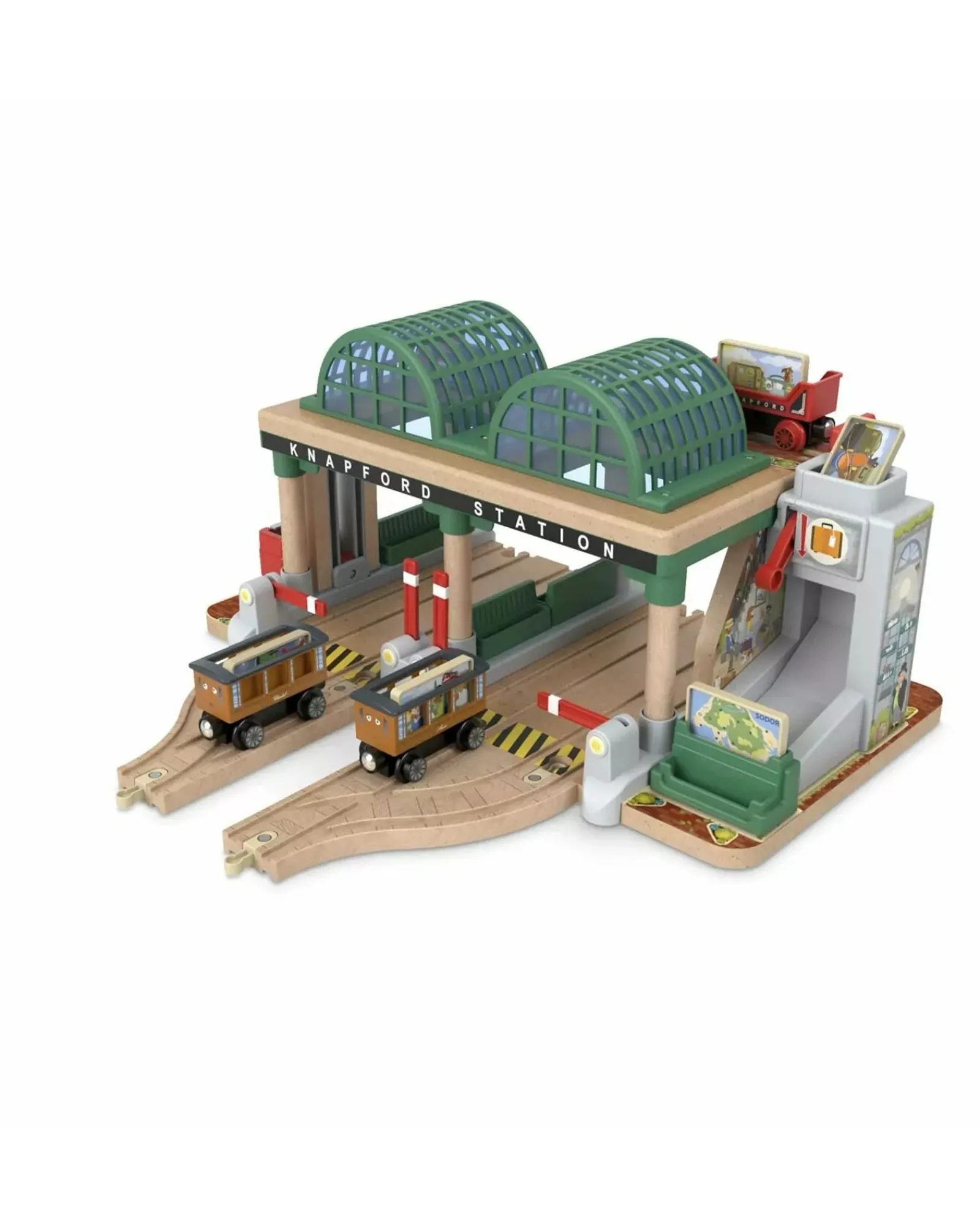 Thomas and Friends Fisher Price Wooden Railway Knapford Station Passenger Pickup Playset Store
