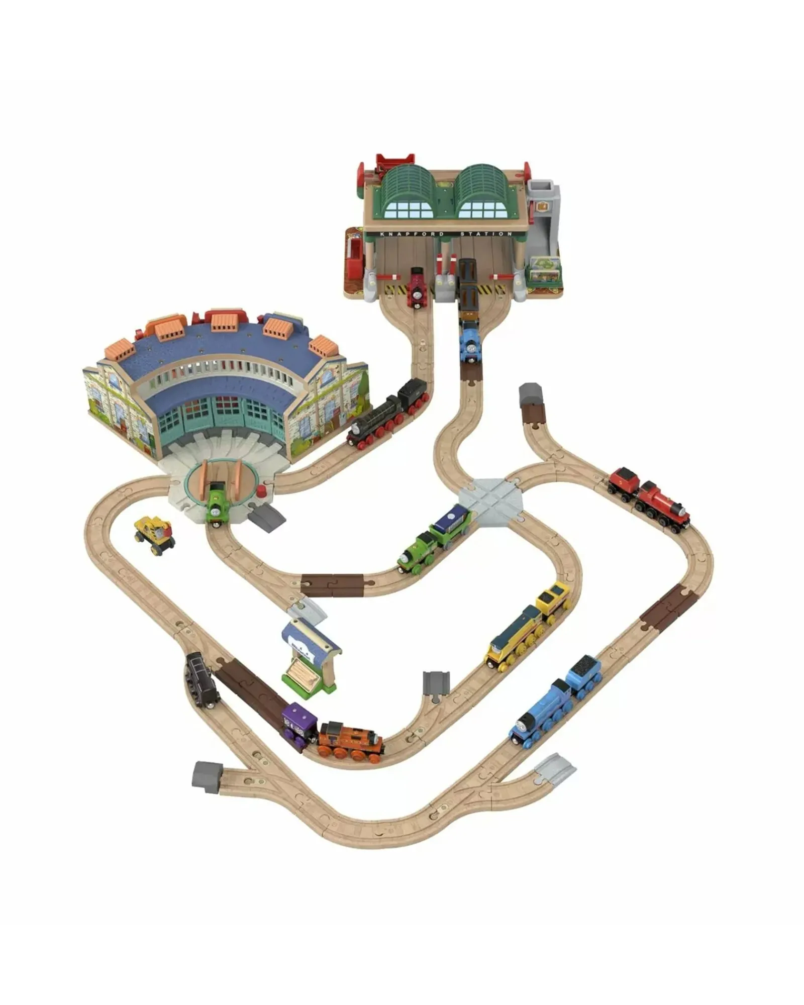 Thomas and Friends Fisher Price Wooden Railway Knapford Station Passenger Pickup Playset Store
