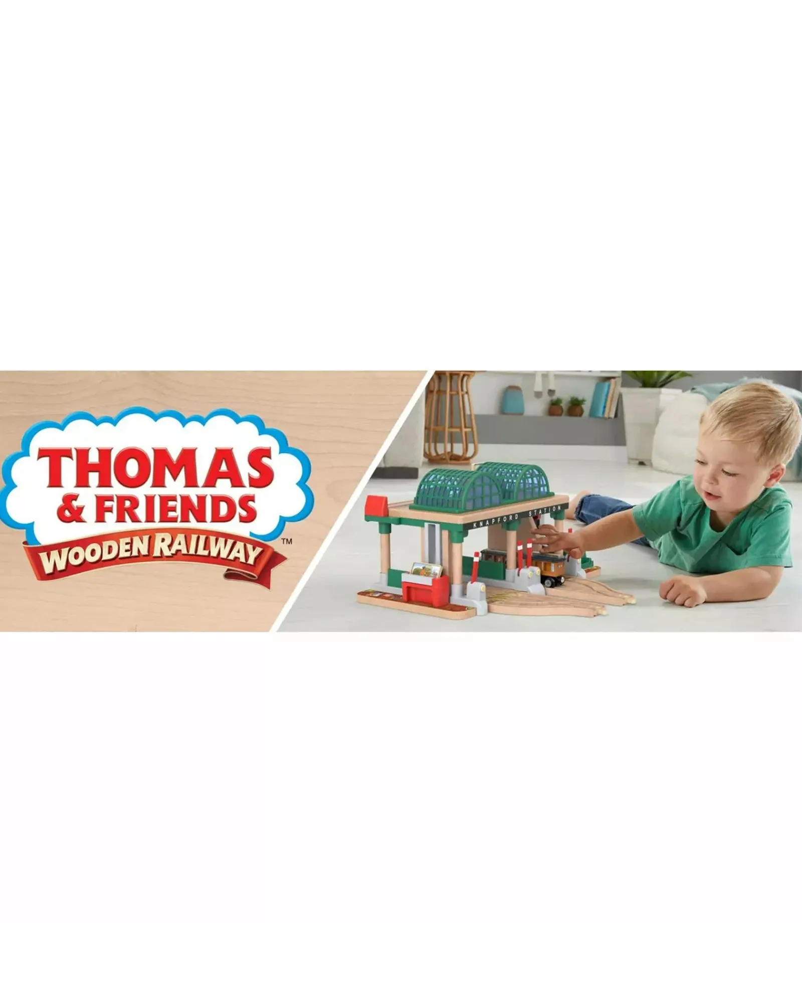 Thomas and Friends Fisher Price Wooden Railway Knapford Station Passenger Pickup Playset Store