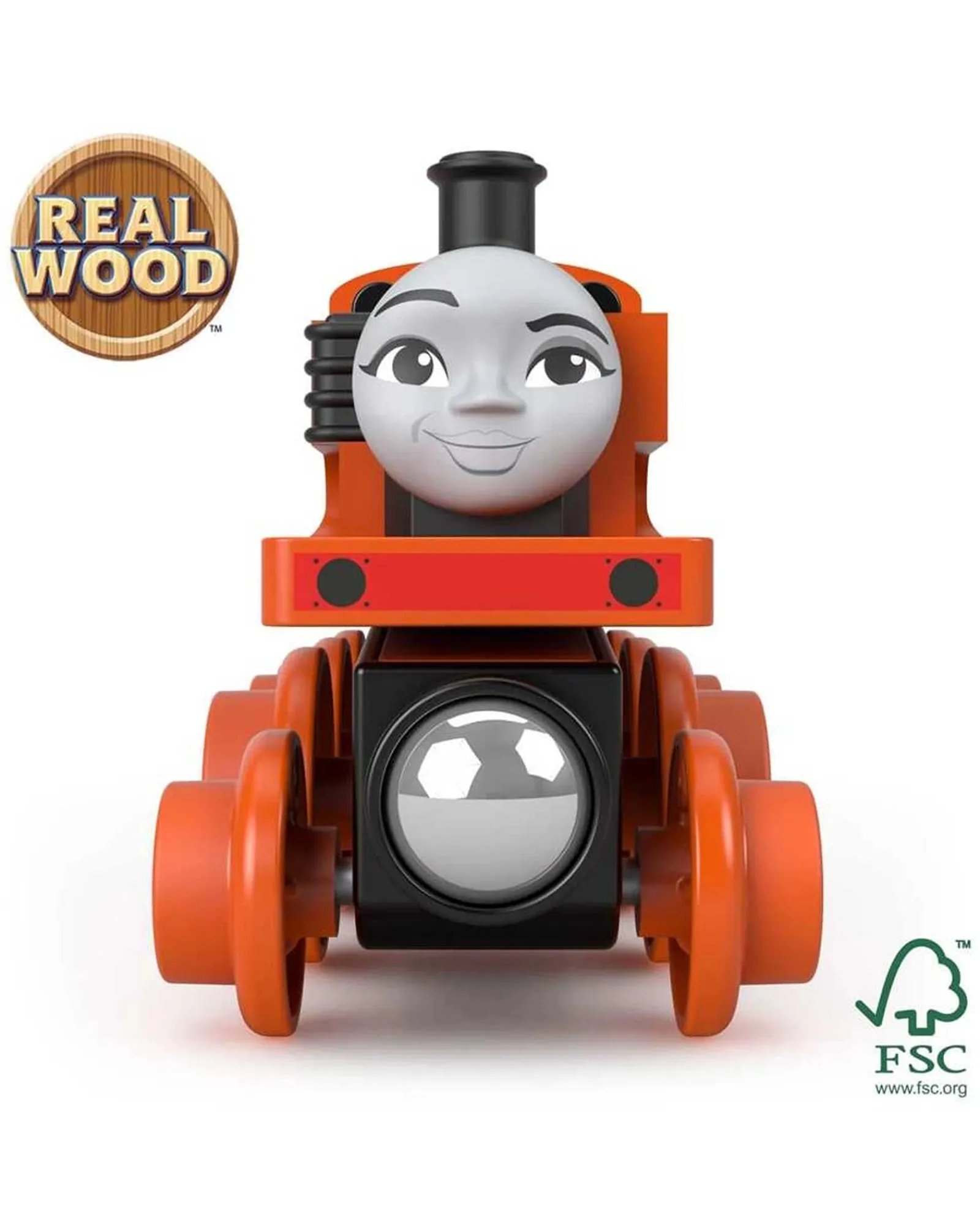 Thomas and Friends Fisher Price Wooden Railway Nia Engine And Cargo Car New