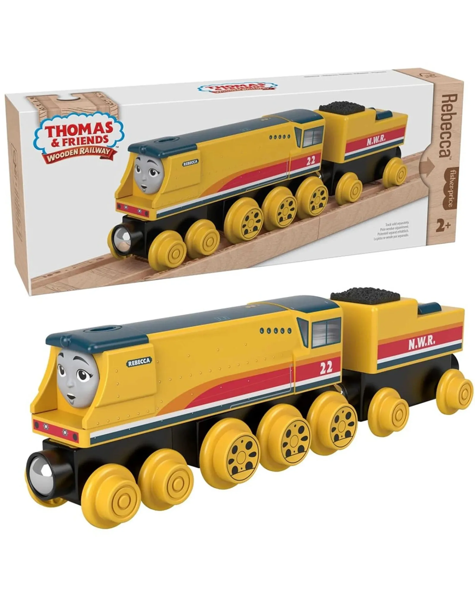 Thomas and Friends Fisher Price Wooden Railway Rebecca Engine And Coal Car Shop