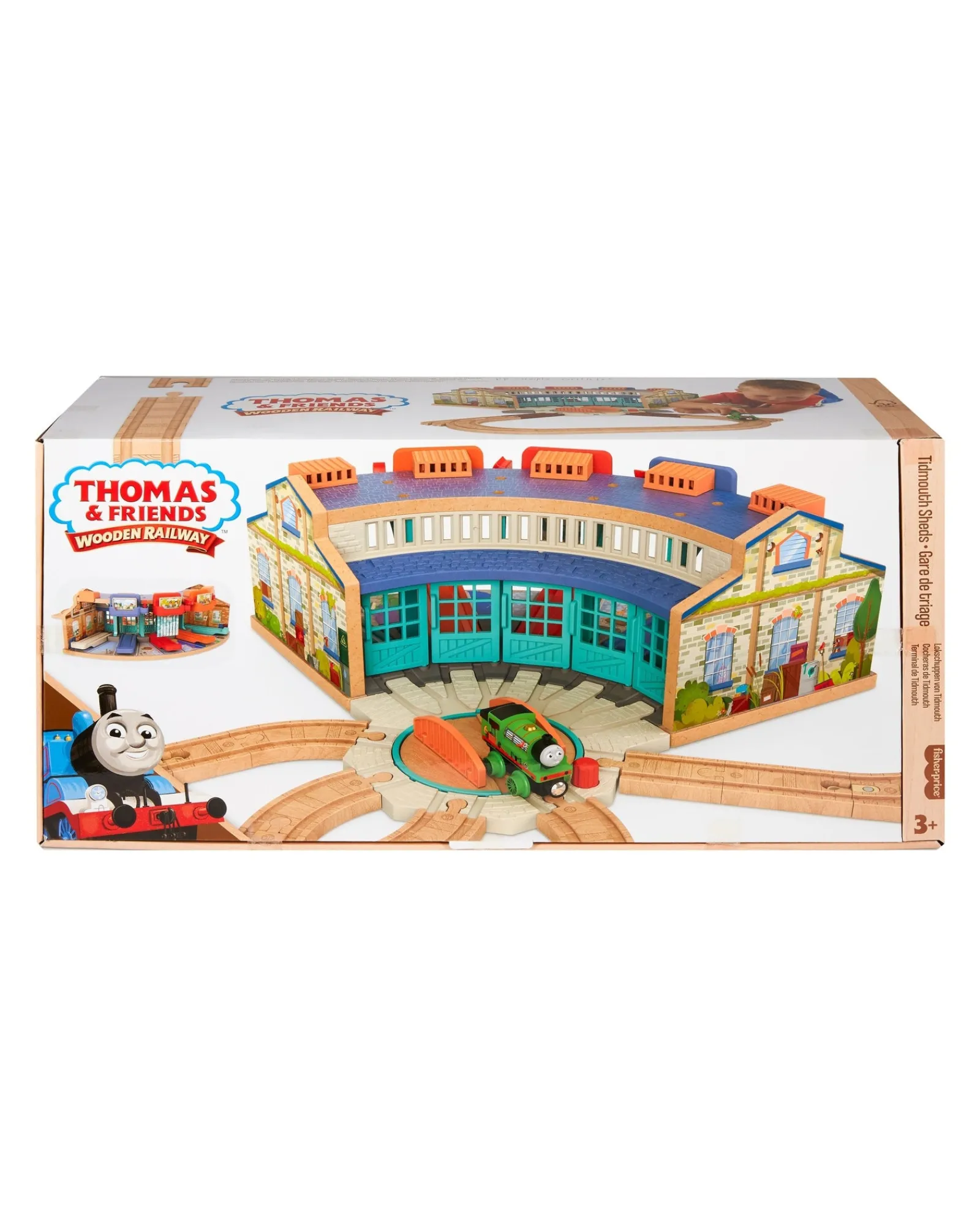 Thomas and Friends Fisher Price Wooden Railway Tidmouth Sheds Starter Train Set New