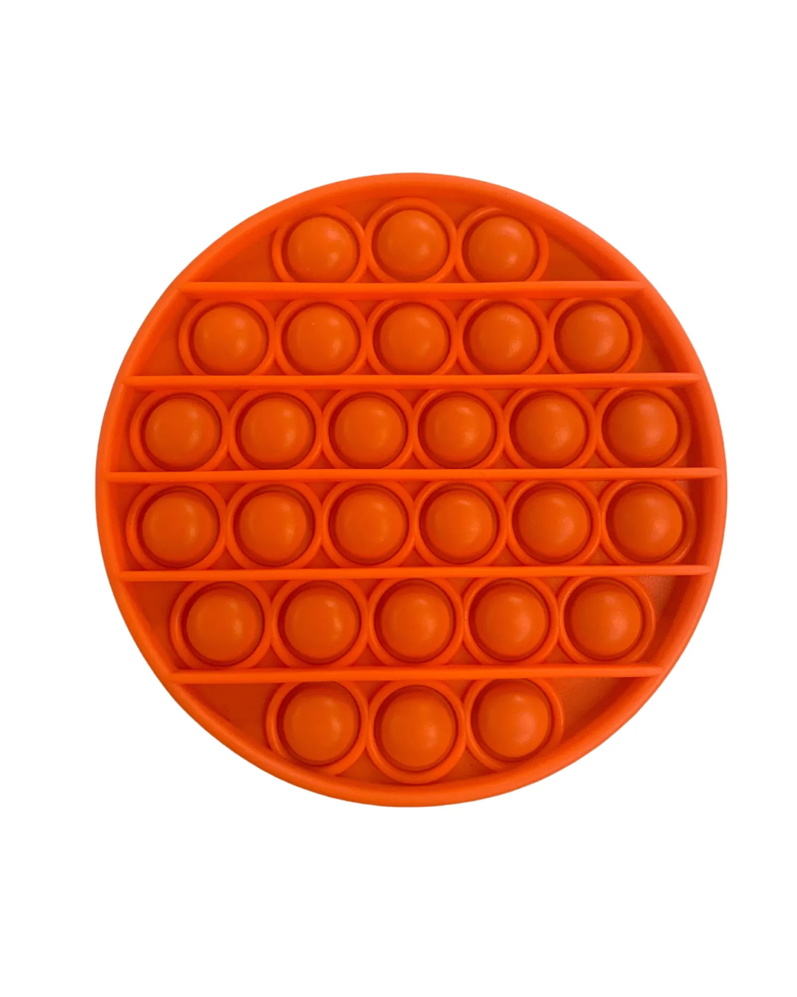 Fizz Fun Fidget Popper Round Orange Fashion