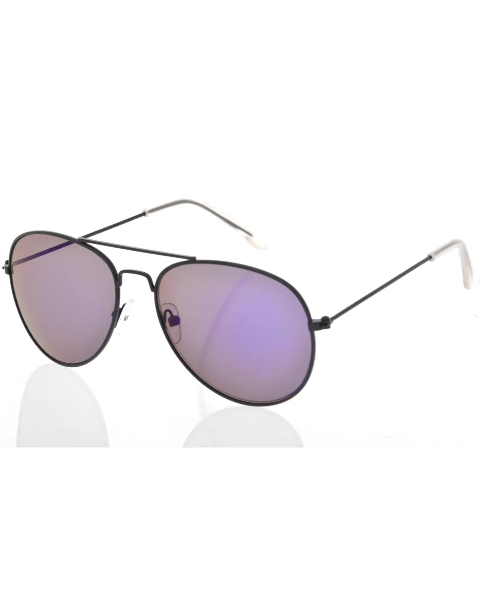 Freckles Black Aviator With Blue Mirrored Lens B Online