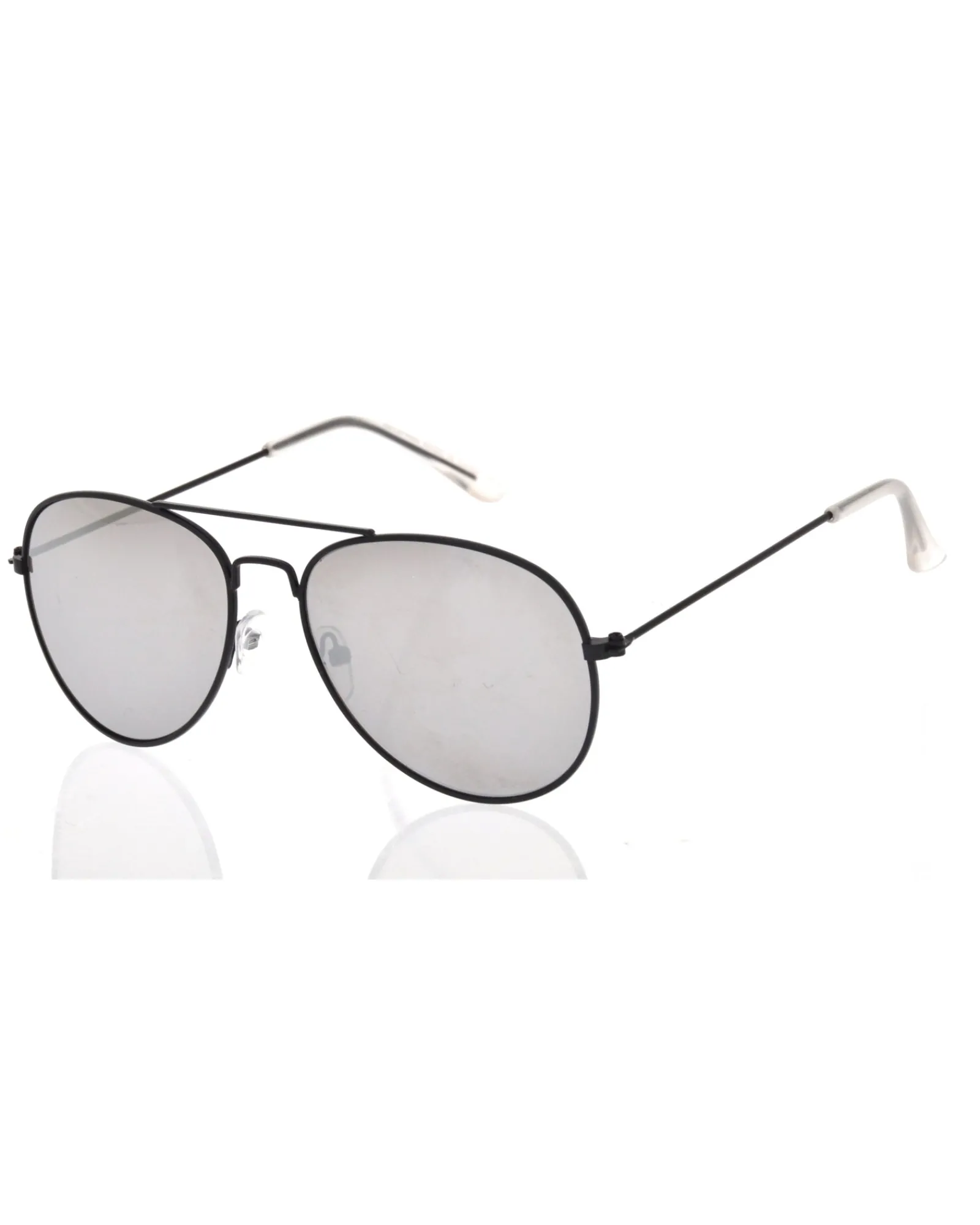 Freckles Black Aviator With Silver Mirrored Lens B Online
