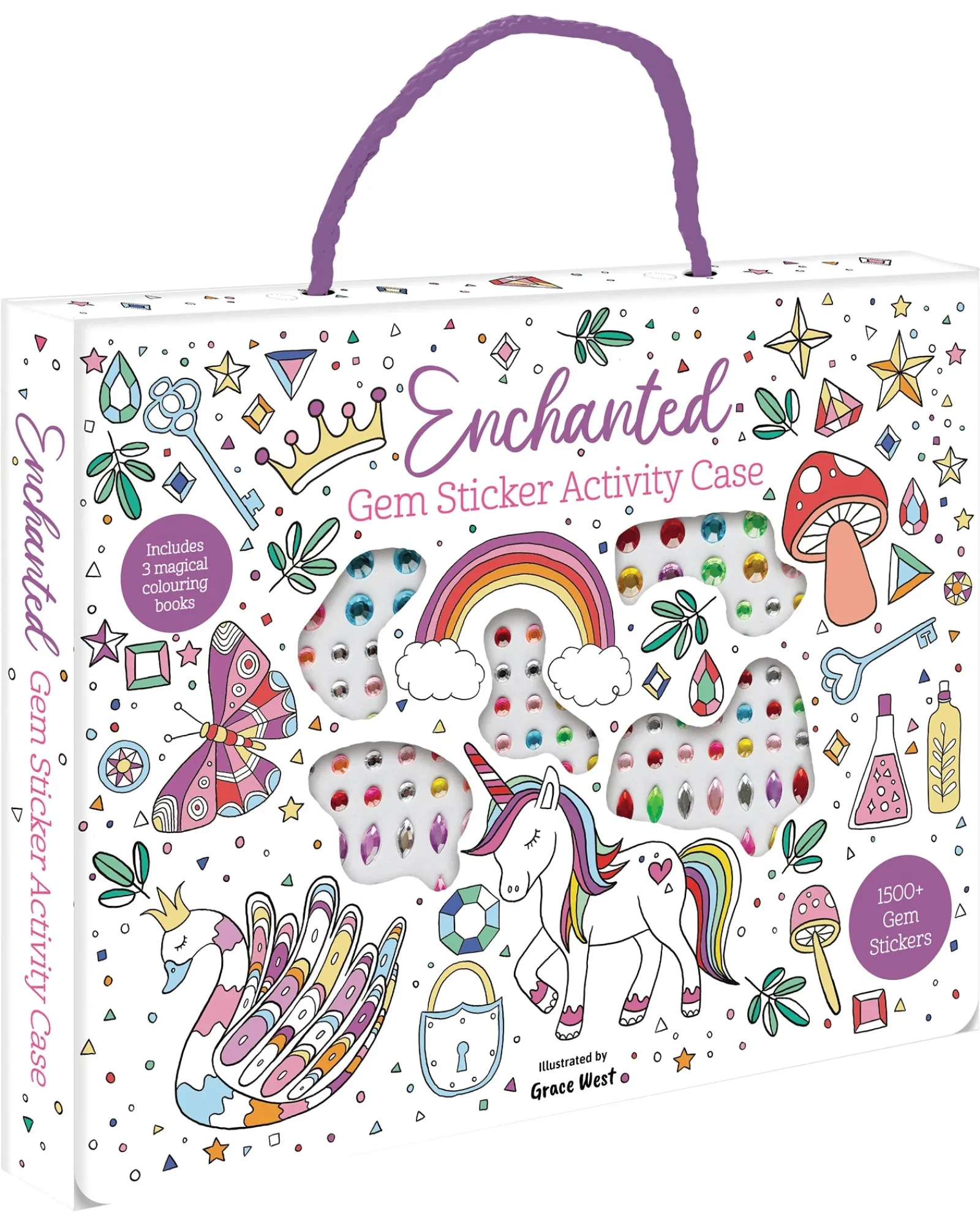 Lake Press Gem Sticker Activity Case Enchanted New