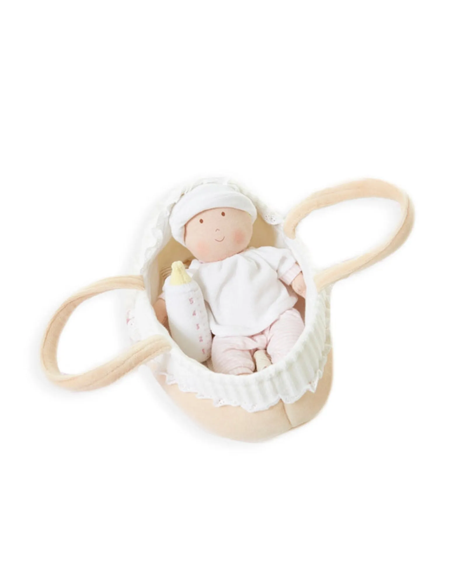 Bonikka Grace Baby Doll In Carry Cot With Bottle And Blanket Hanger Sale