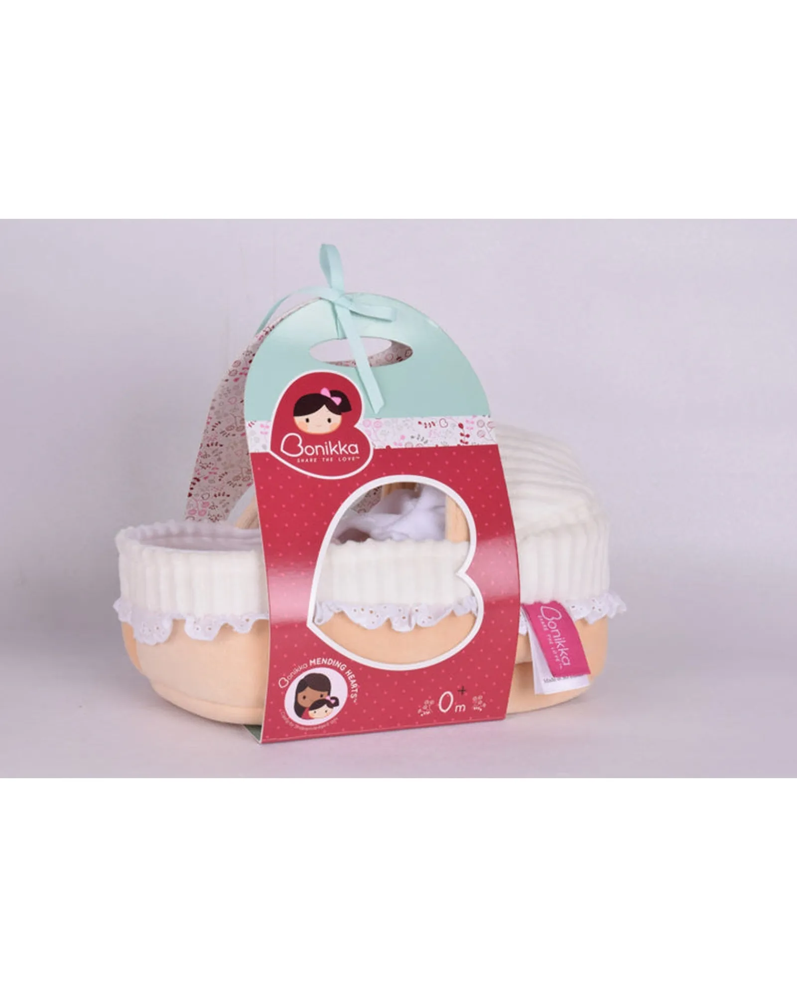 Bonikka Grace Baby Doll In Carry Cot With Bottle And Blanket Hanger Sale