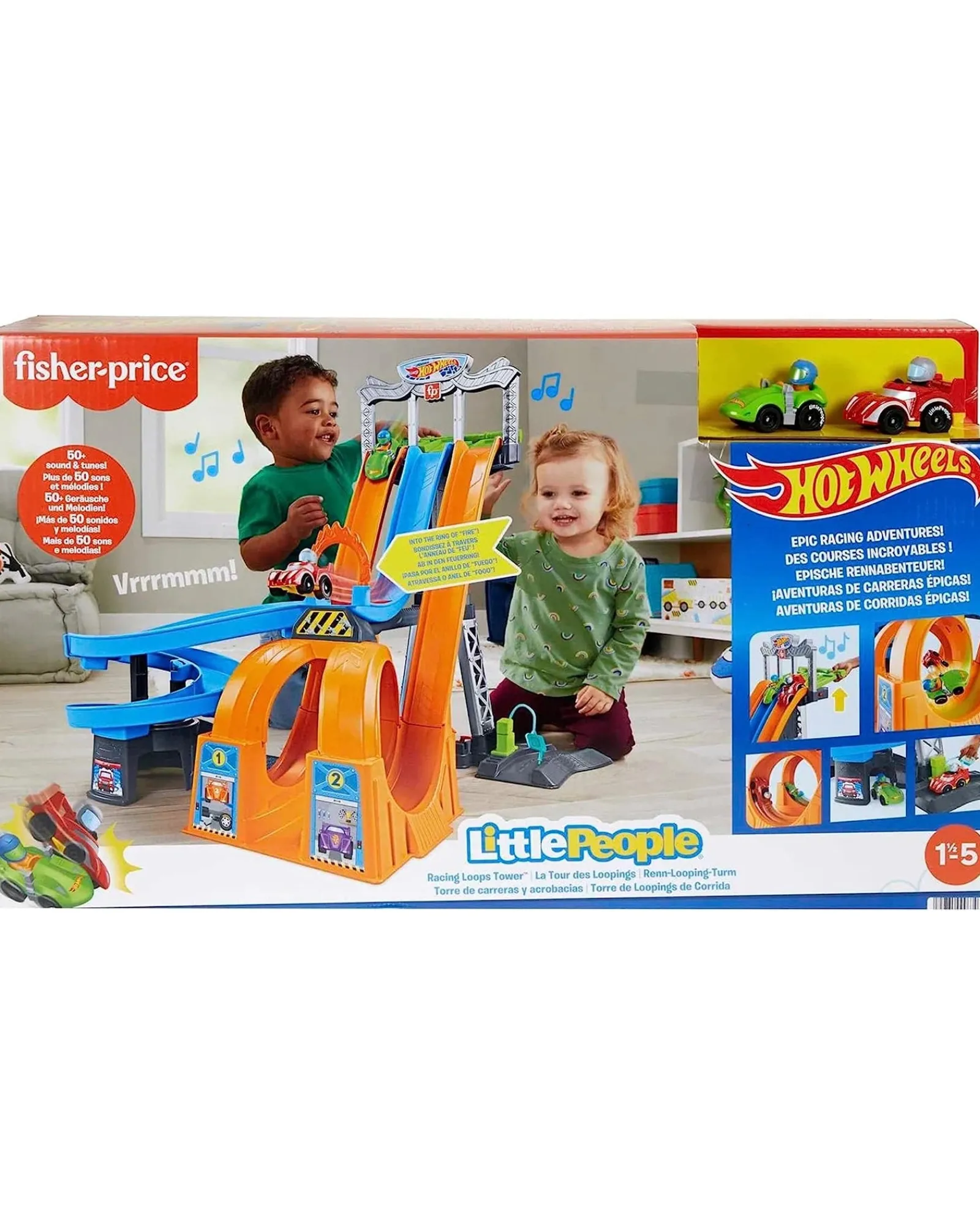 Fisher Price Hot Wheels Racing Loops Tower By Little People New
