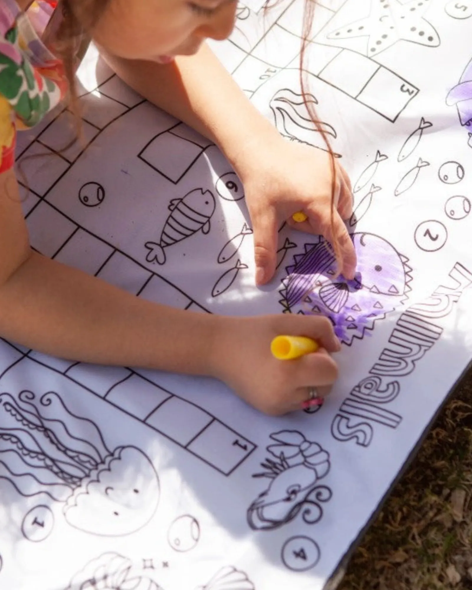 Icando Picnic Blanket Colouring Fun Hot