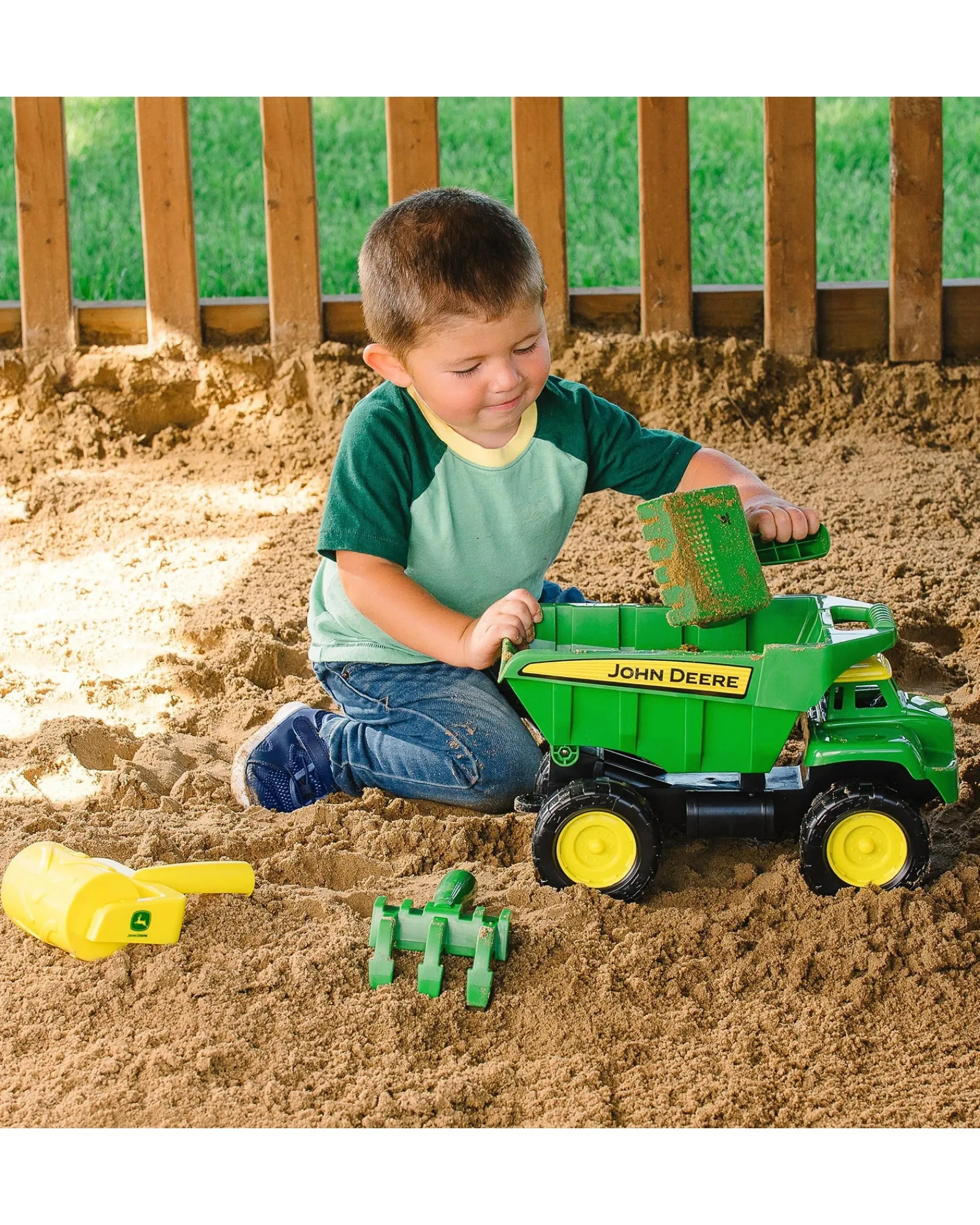 John Deere 38Cm Big Scoop Dump Truck With Sand Tools Fashion