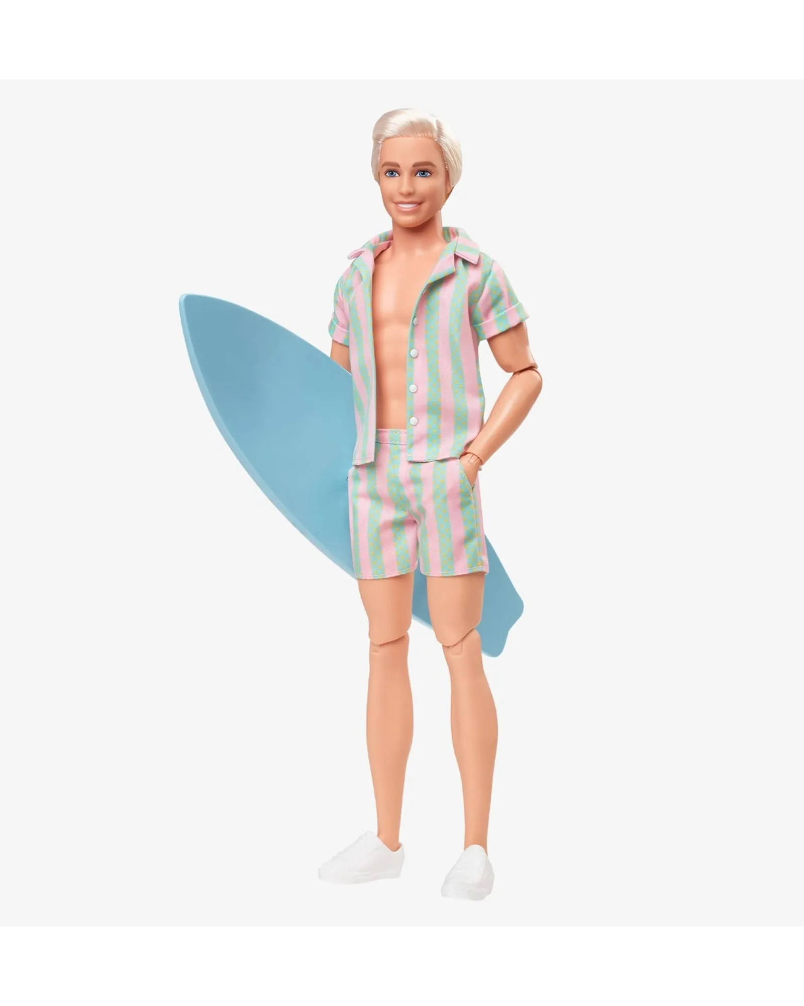 Barbie Ken Doll Wearing Pastel Striped Beach Matching Set – The Movie Hot