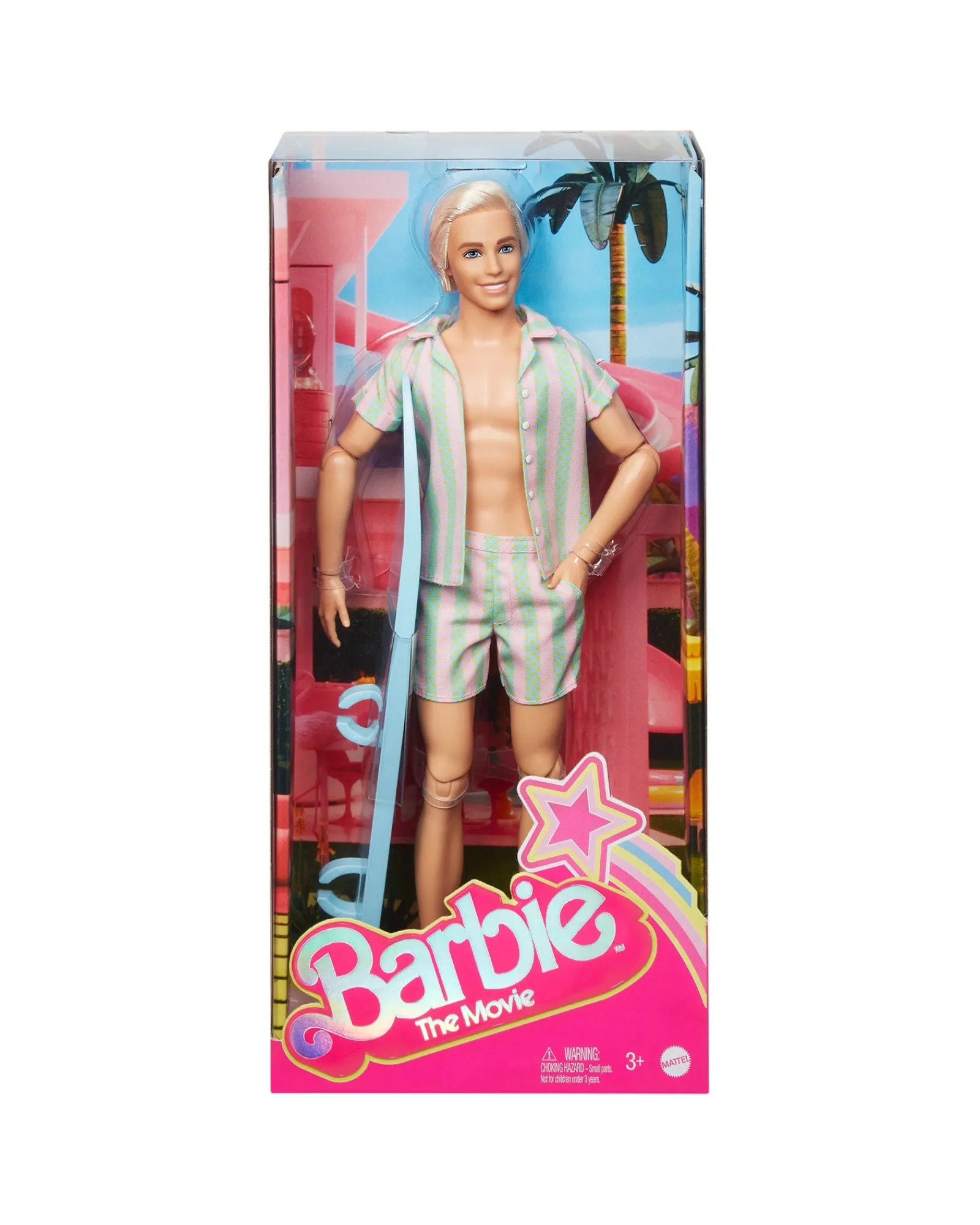 Barbie Ken Doll Wearing Pastel Striped Beach Matching Set – The Movie Hot