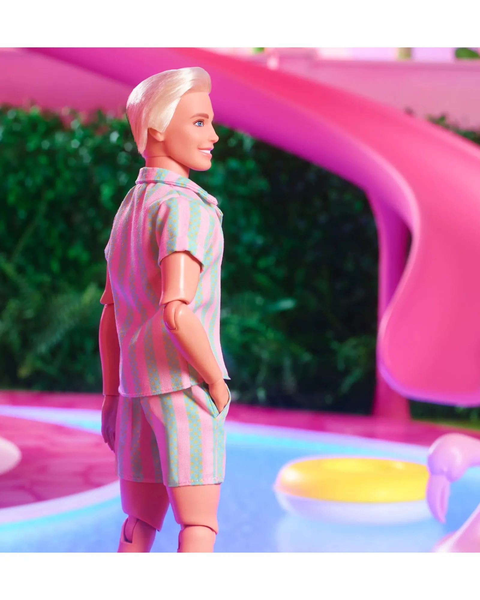 Barbie Ken Doll Wearing Pastel Striped Beach Matching Set – The Movie Hot