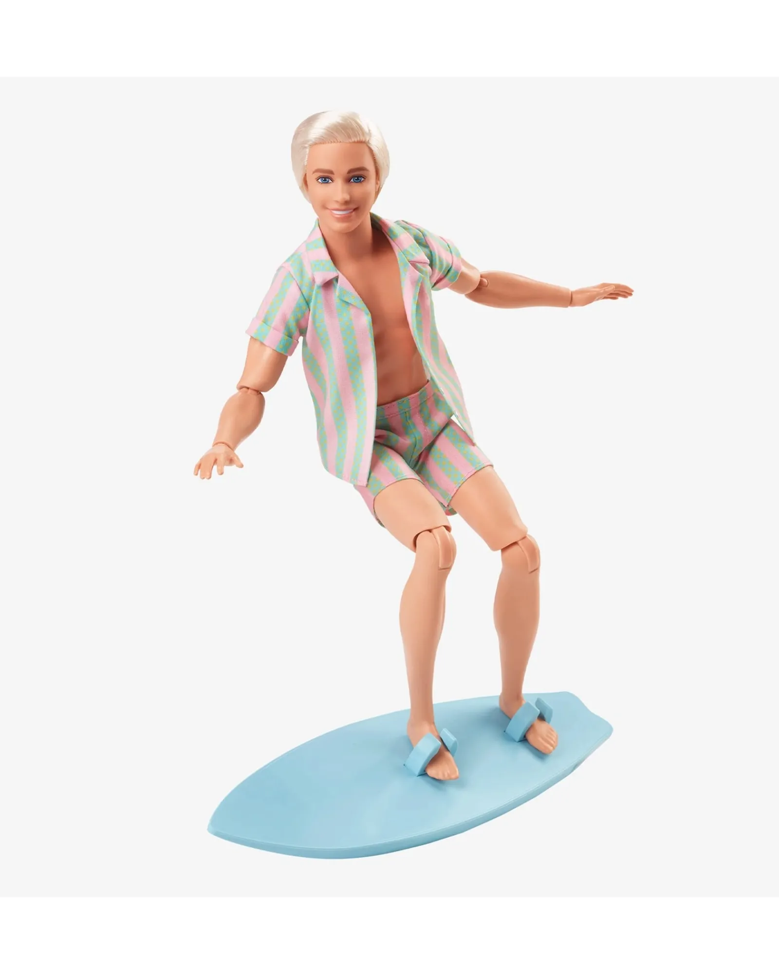 Barbie Ken Doll Wearing Pastel Striped Beach Matching Set – The Movie Hot