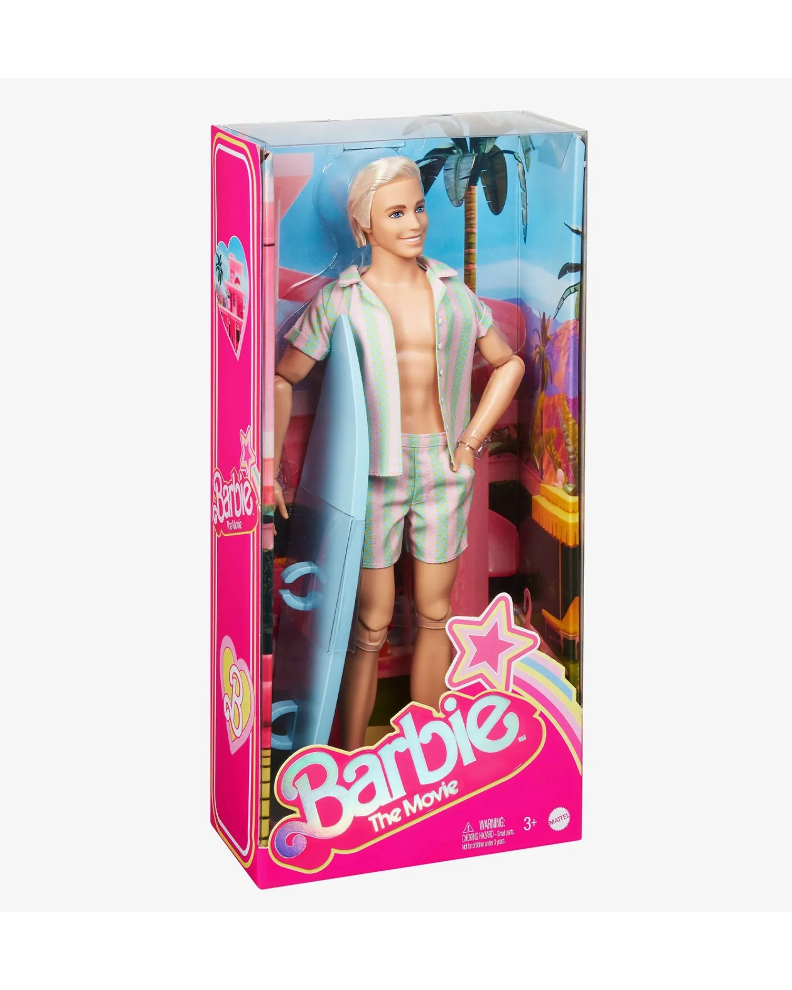 Barbie Ken Doll Wearing Pastel Striped Beach Matching Set – The Movie Hot